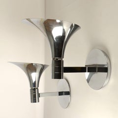 Ein Paar verchromte Lights von Franco Albini & Franca Heig 1960er Jahre Italien