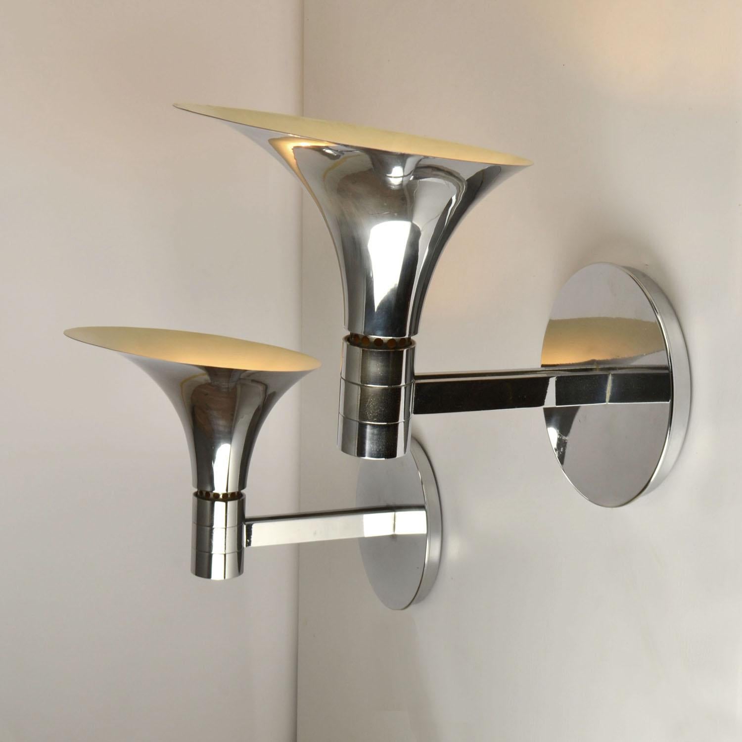 Mid-Century Modern Paire de Lights chromées par Franco Albini & Franca Heig 1960's Italie en vente