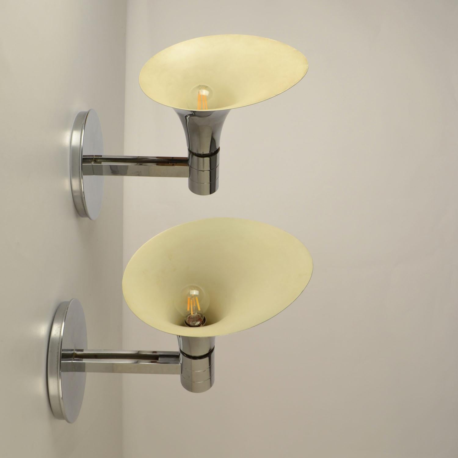 Paire de Lights chromées par Franco Albini & Franca Heig 1960's Italie en vente 2