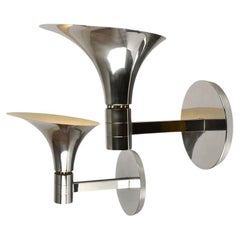 Pair of Chrome Wall Lights by Franco Albini & Franca Heig 1960's Italy