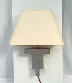 Pair of Chrome Wall Lights in the Style of Willy Rizzo, 1970s