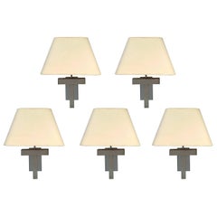 Pair of Chrome Wall Lights in the Style of Willy Rizzo, 1970s