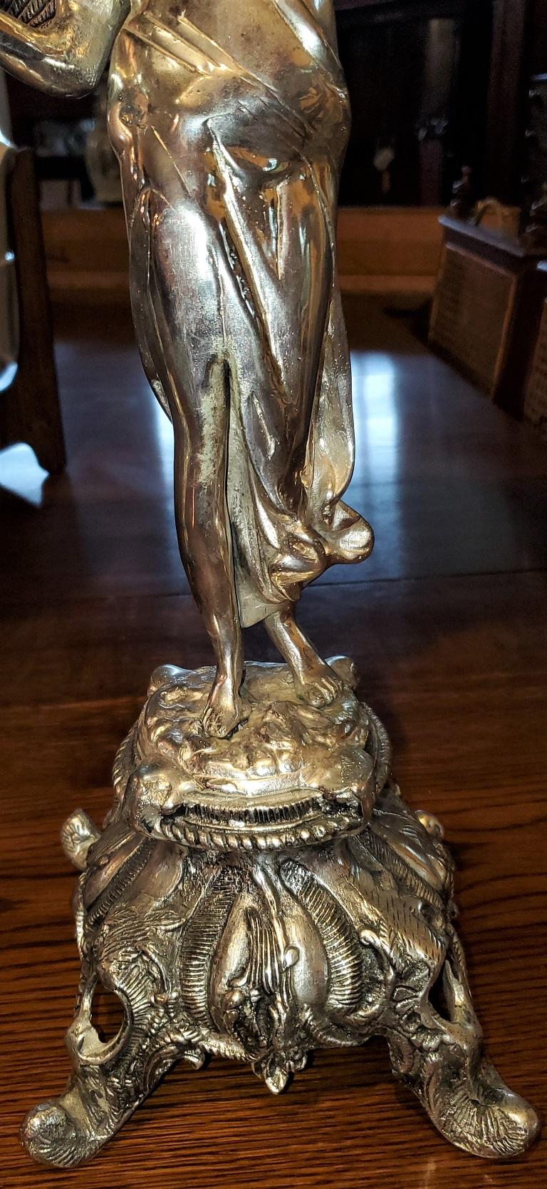 Pair of Chromed Angel Centerpieces 8