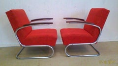 Pair of Chromed Armchair Bauhaus, Műcke & Meider, 1930s