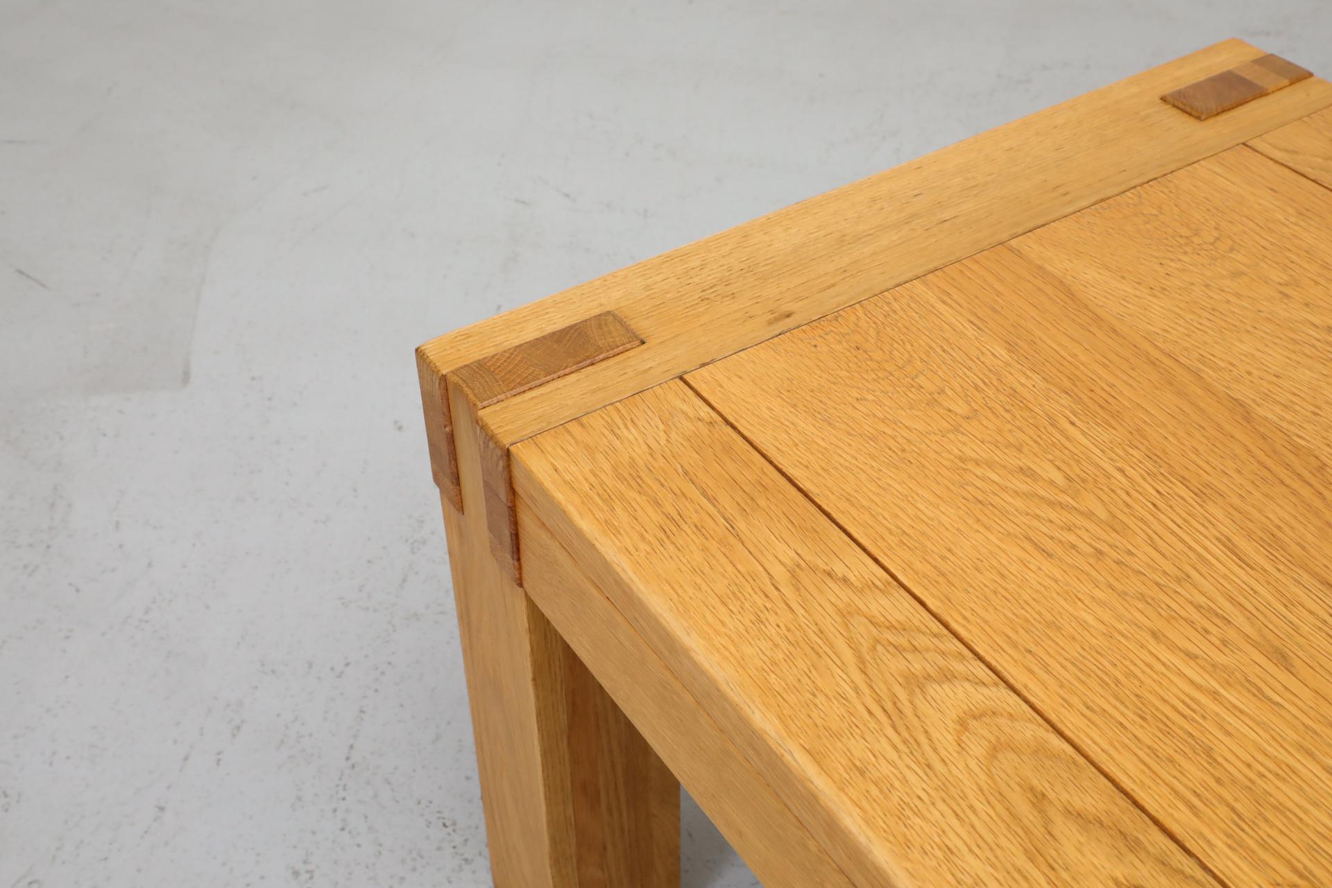 Pair of Chunky Square Mintjens Oak Side Tables with Box Joints 5