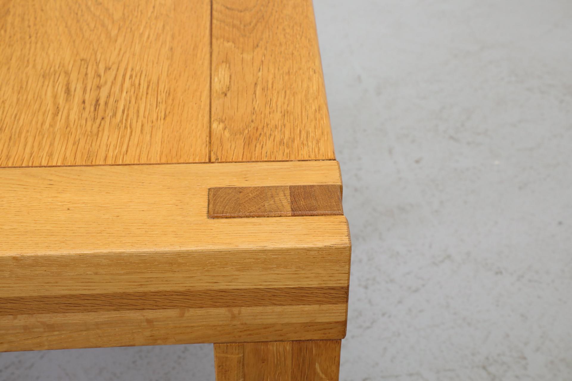 Pair of Chunky Square Mintjens Oak Side Tables with Box Joints 10
