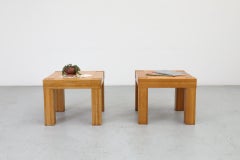 Pair of Chunky Square Mintjens Oak Side Tables with Box Joints