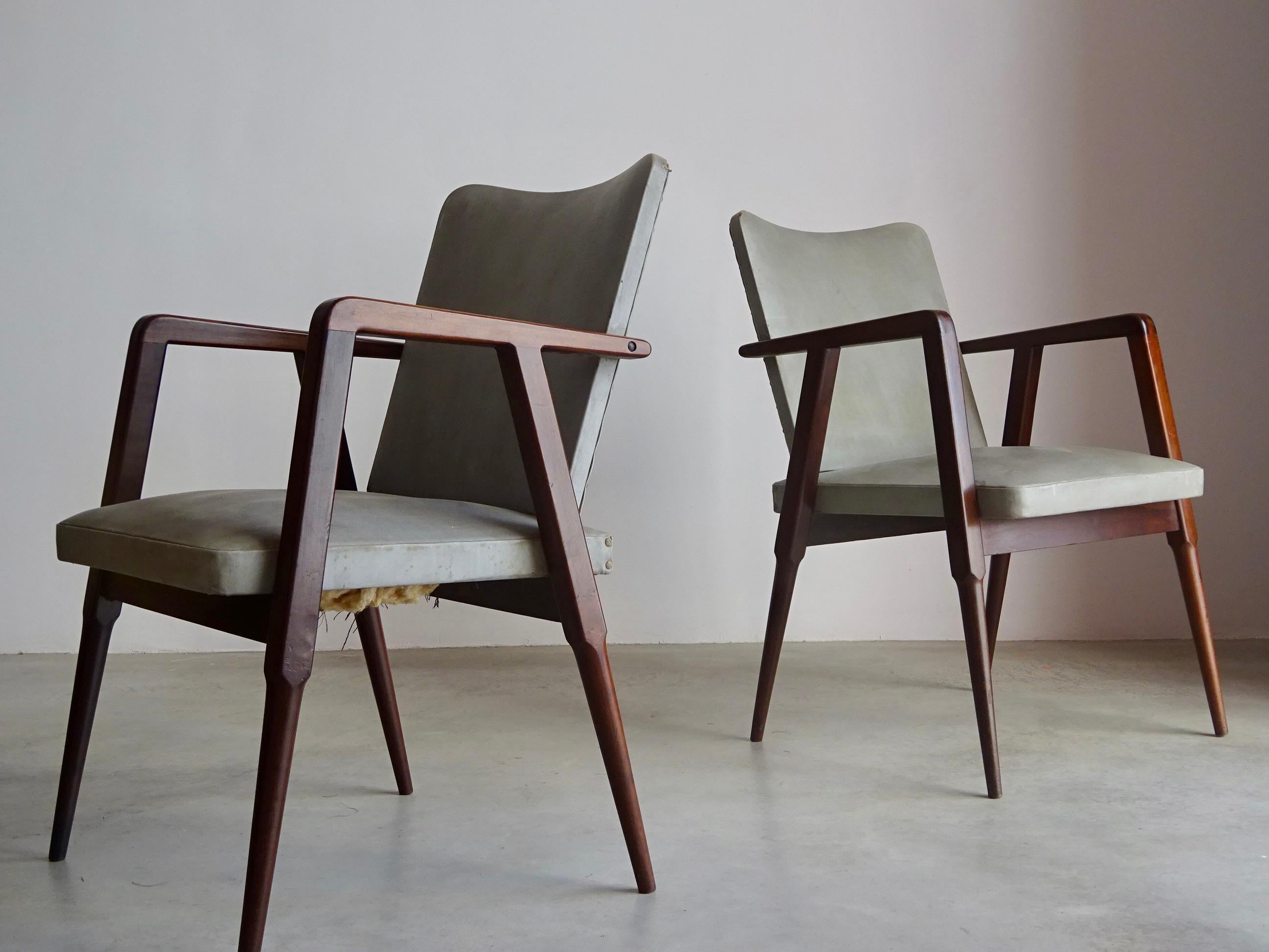 Paire de fauteuils Cimo. Brésil, années 1950. en vente 5