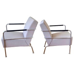 Pair of Cinema Armchairs by Gunilla Allard Lammhults Sweden in Millenial Pink