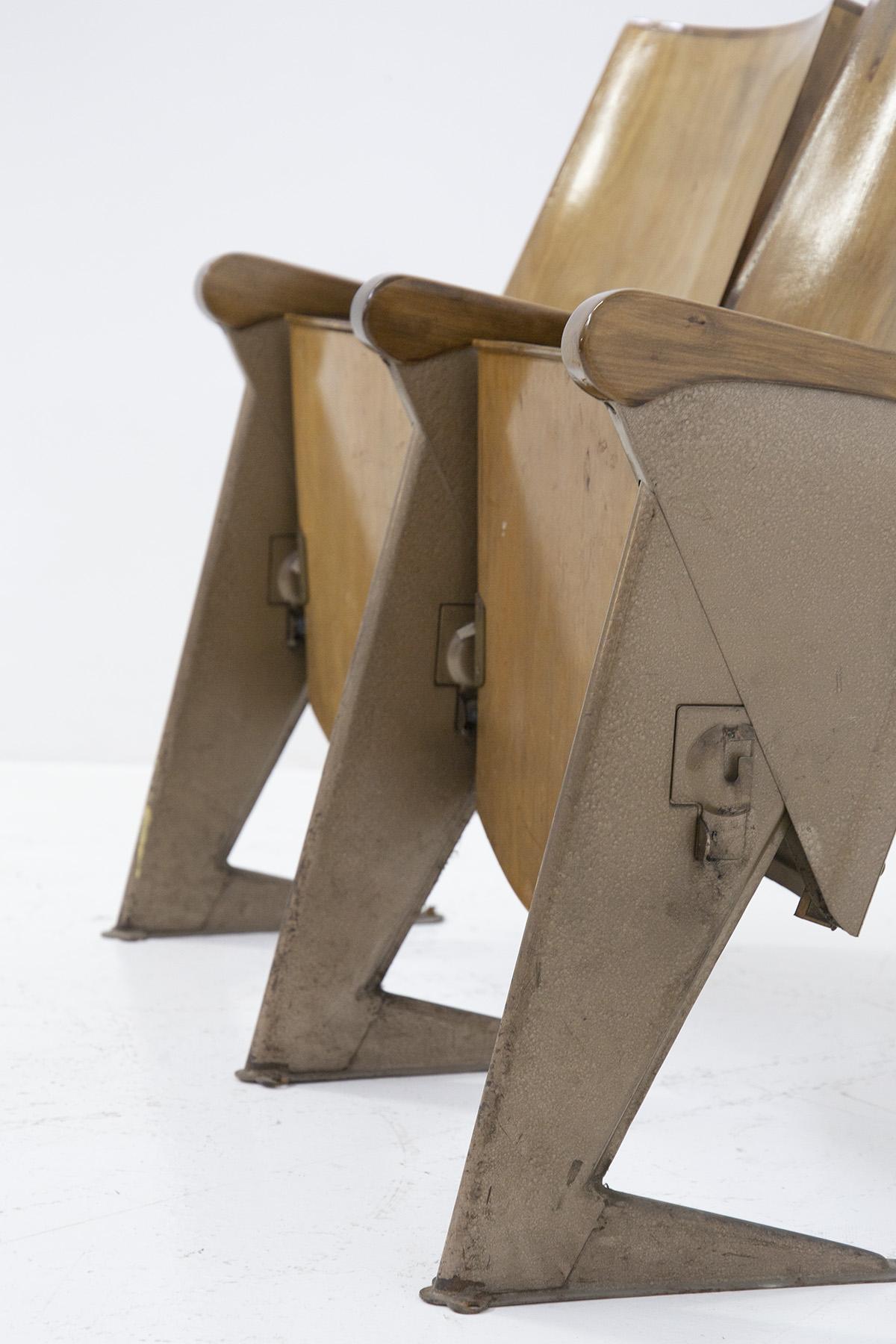 Mid-Century Modern Gastone Rinaldi Cinema Chairs Mod. LV 4 for the Piccolo Milano For Sale