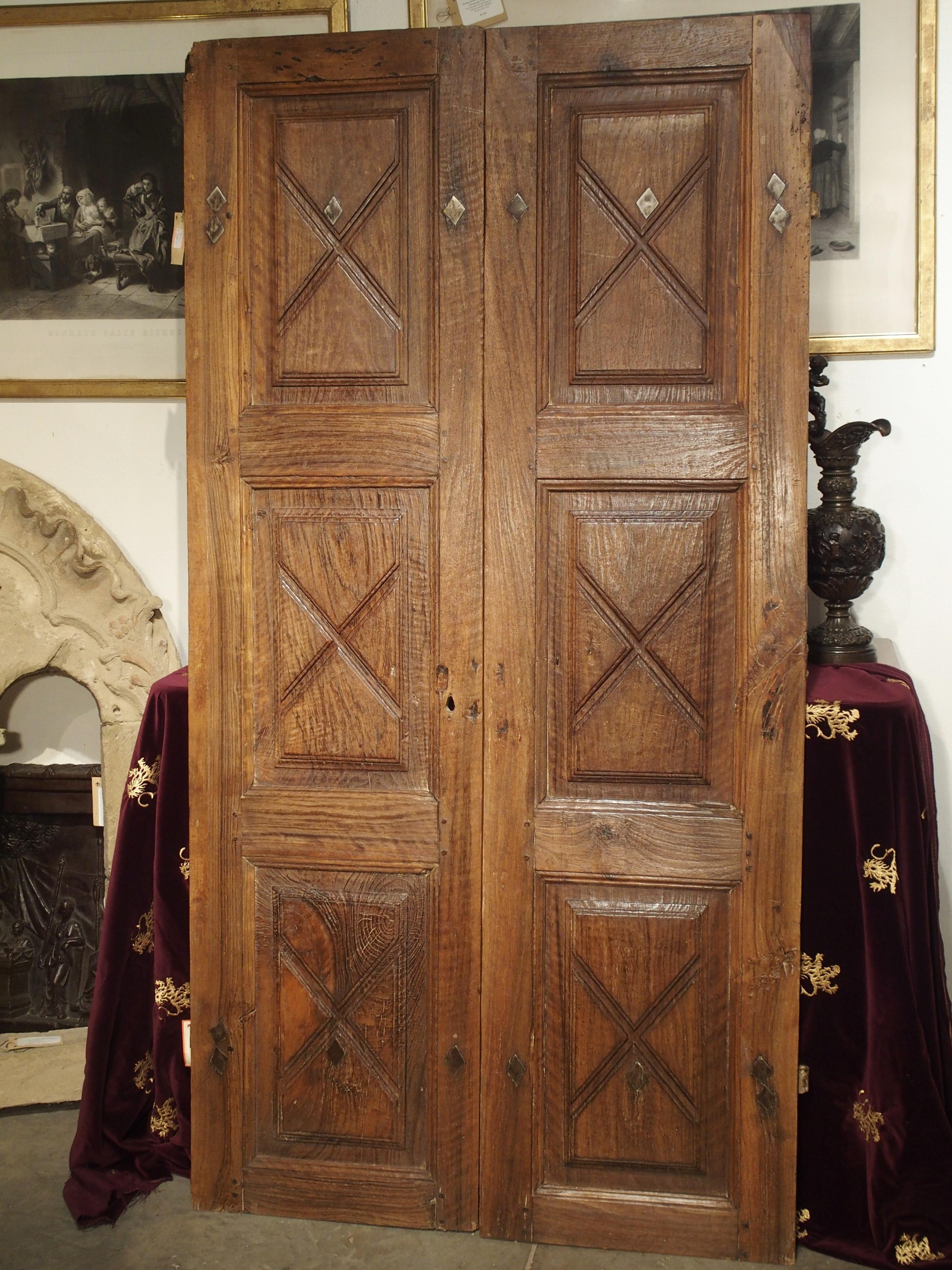 Italian Pair of circa 1700 Doors from the Piedmont Region of Italy