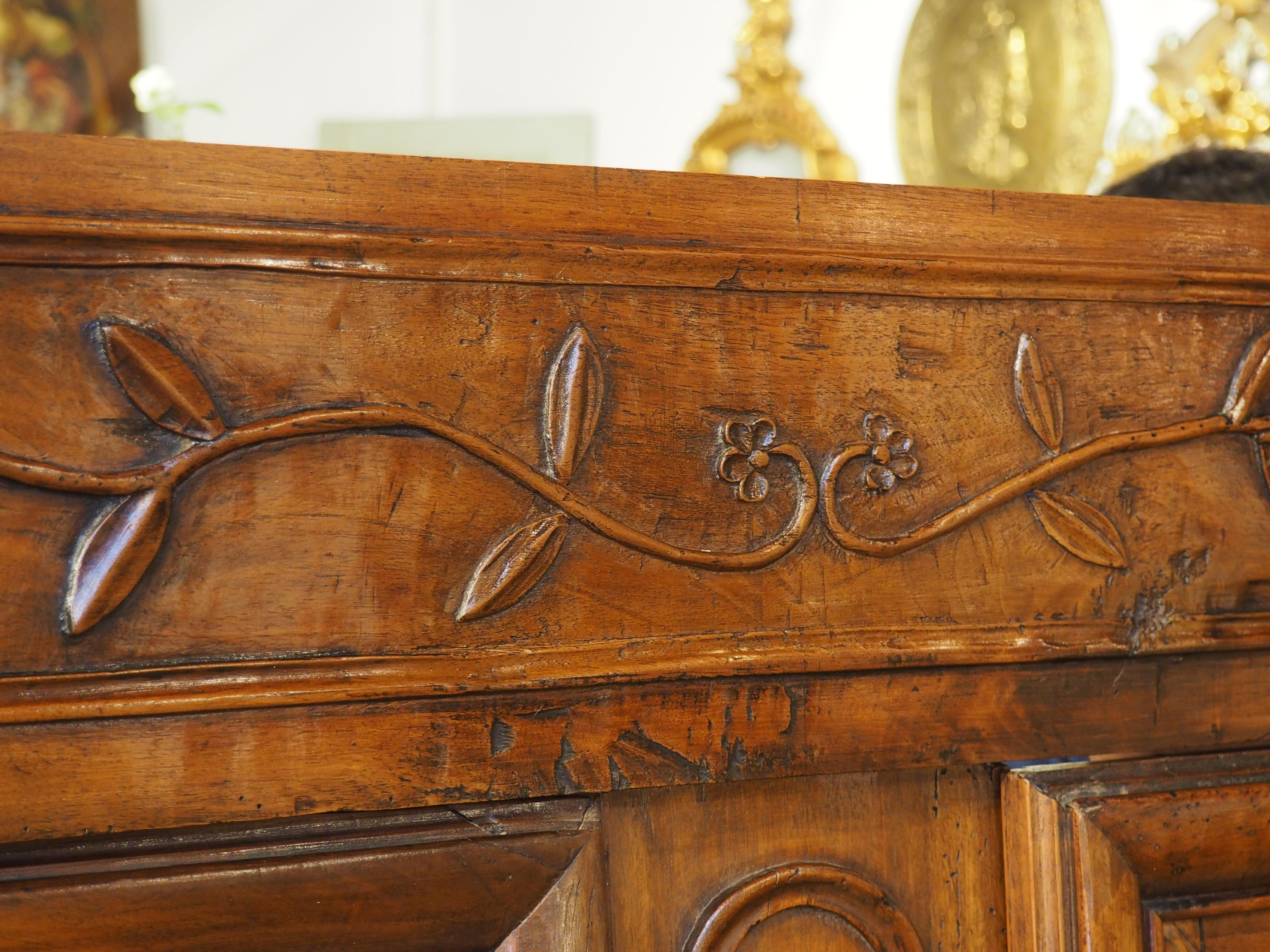 Pair of Circa 1750 Solid Walnut Façade or Cabinet Doors from Provence, France For Sale 9
