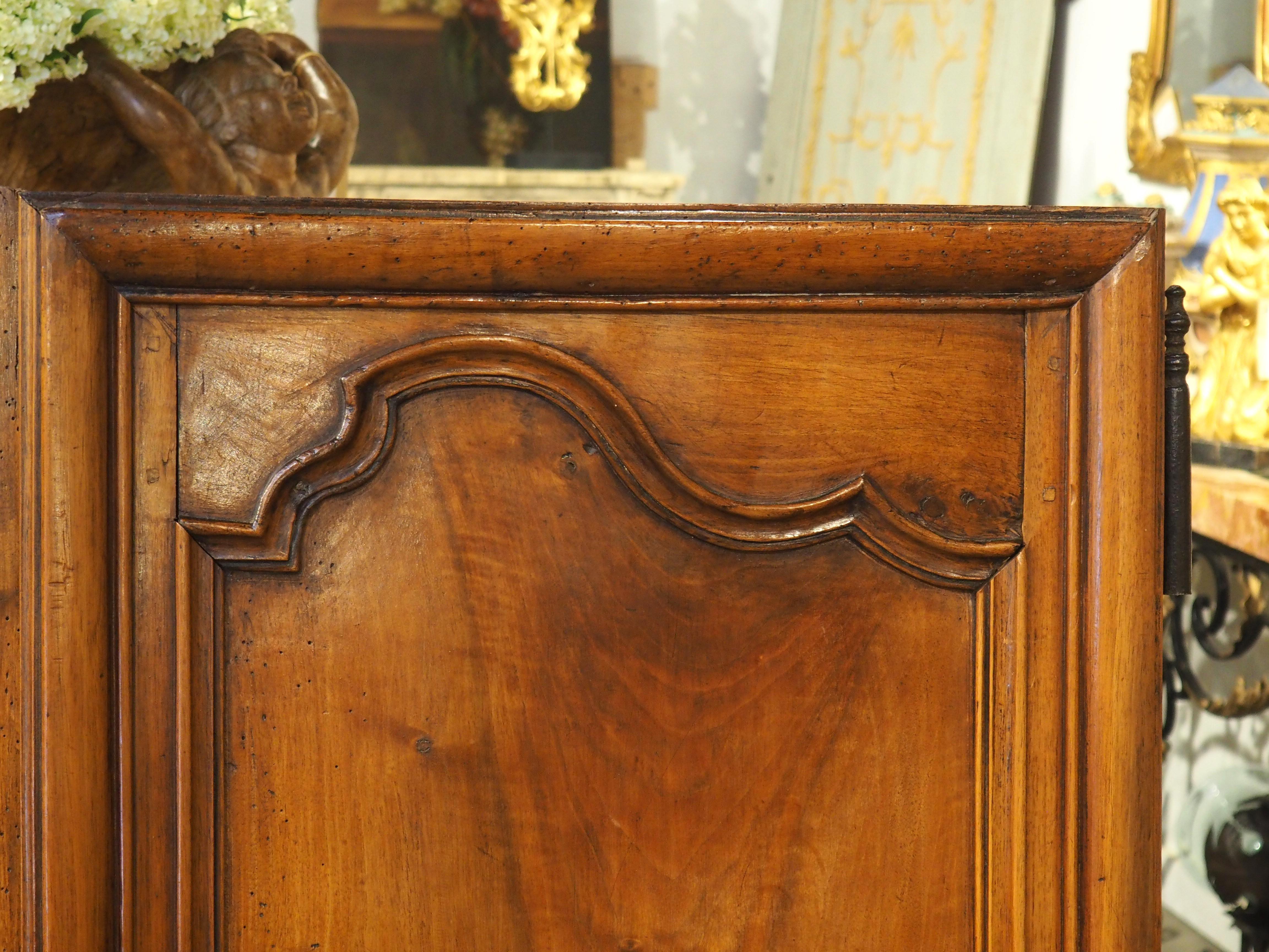 18th Century Pair of Circa 1750 Solid Walnut Façade or Cabinet Doors from Provence, France For Sale