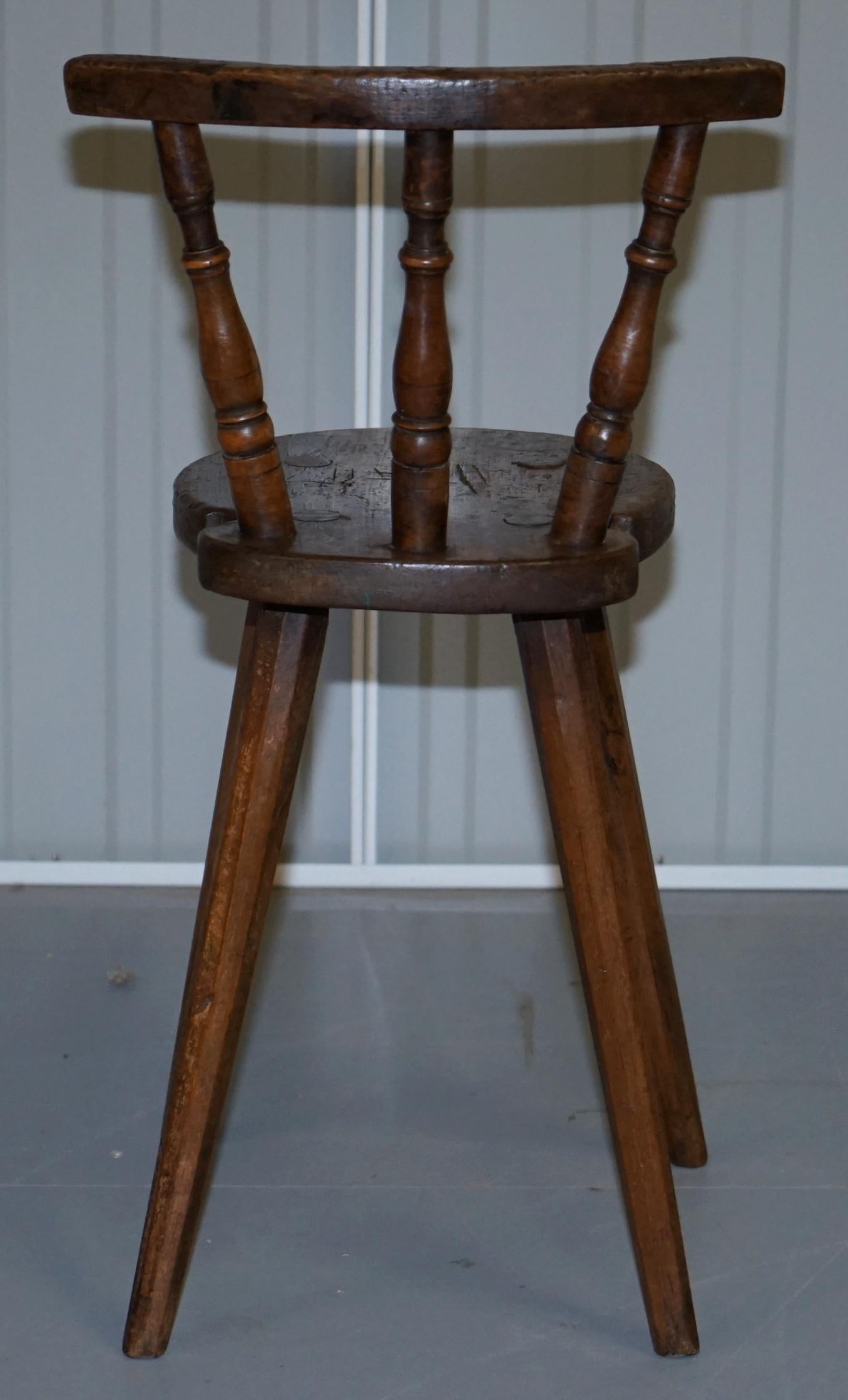 Pair of circa 1780 Country House Pine Chairs Stunning Patina Table Available 3