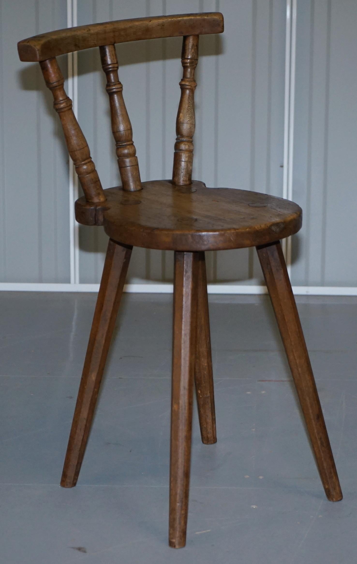 Pair of circa 1780 Country House Pine Chairs Stunning Patina Table Available 6
