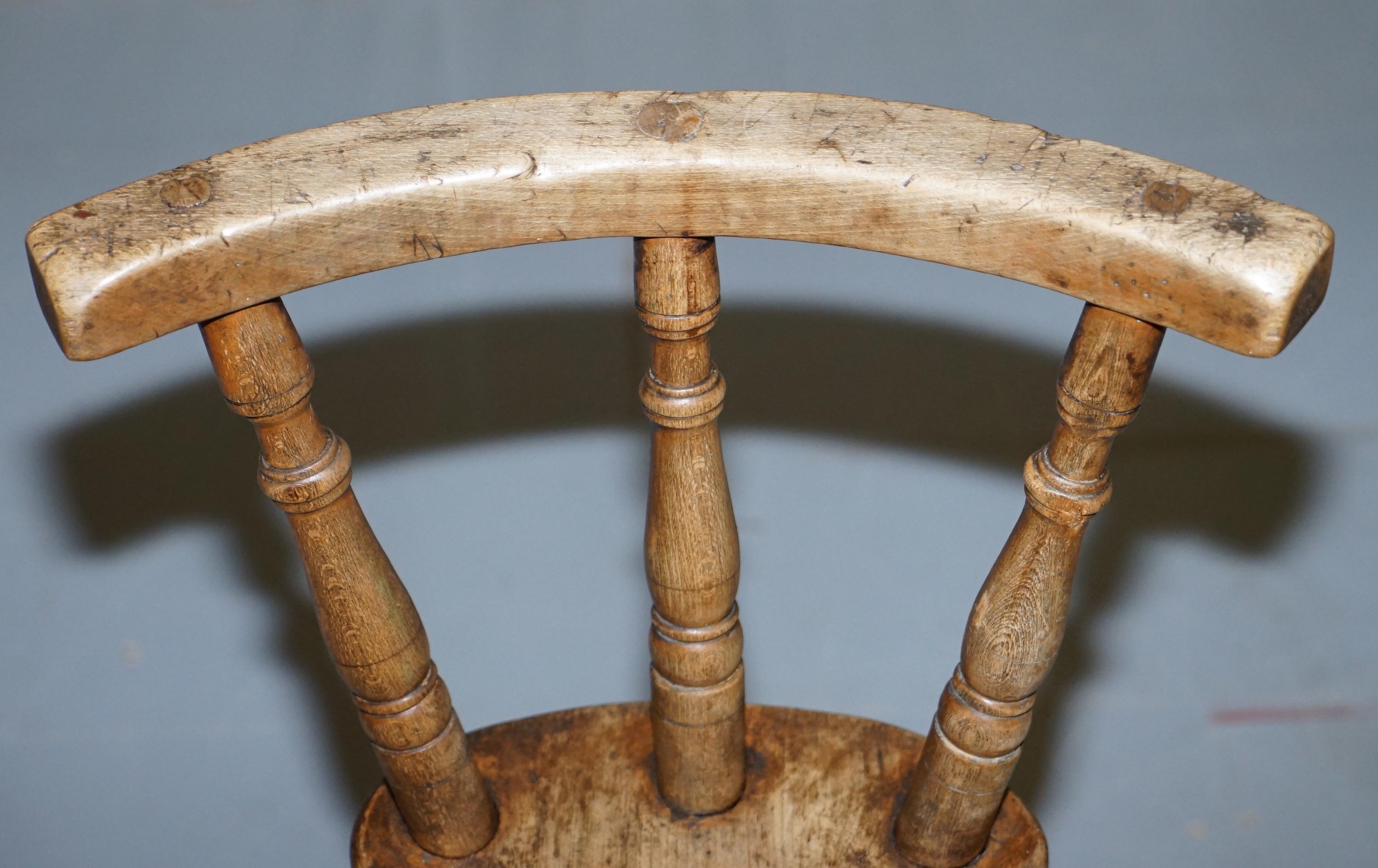 Pair of circa 1780 Country House Pine Chairs Stunning Patina Table Available 9