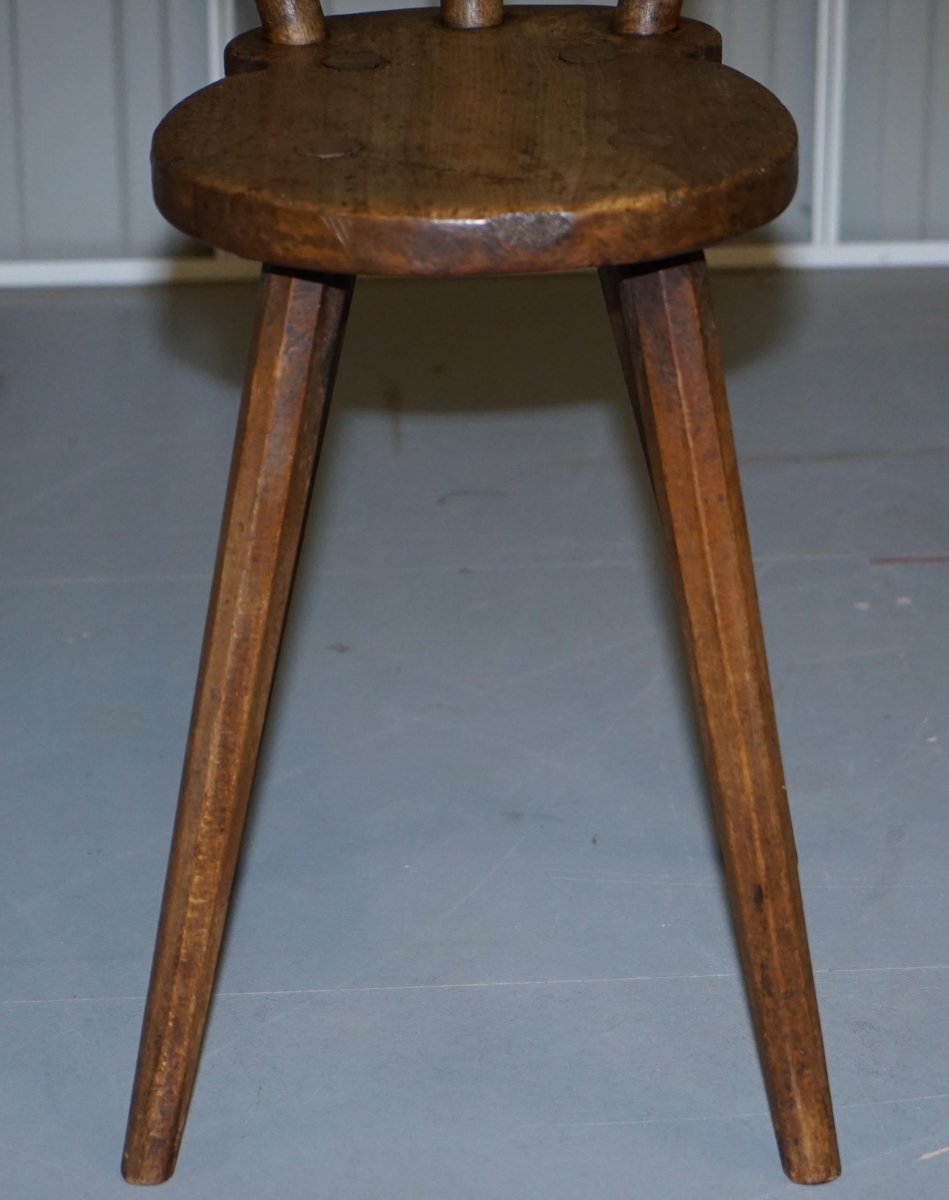 Pair of circa 1780 Country House Pine Chairs Stunning Patina Table Available 11