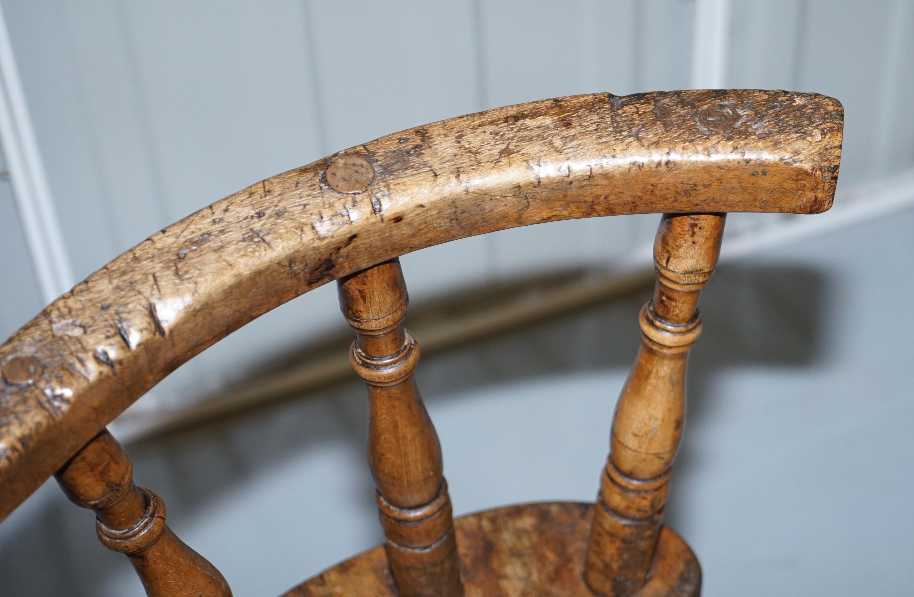Hand-Crafted Pair of circa 1780 Country House Pine Chairs Stunning Patina Table Available