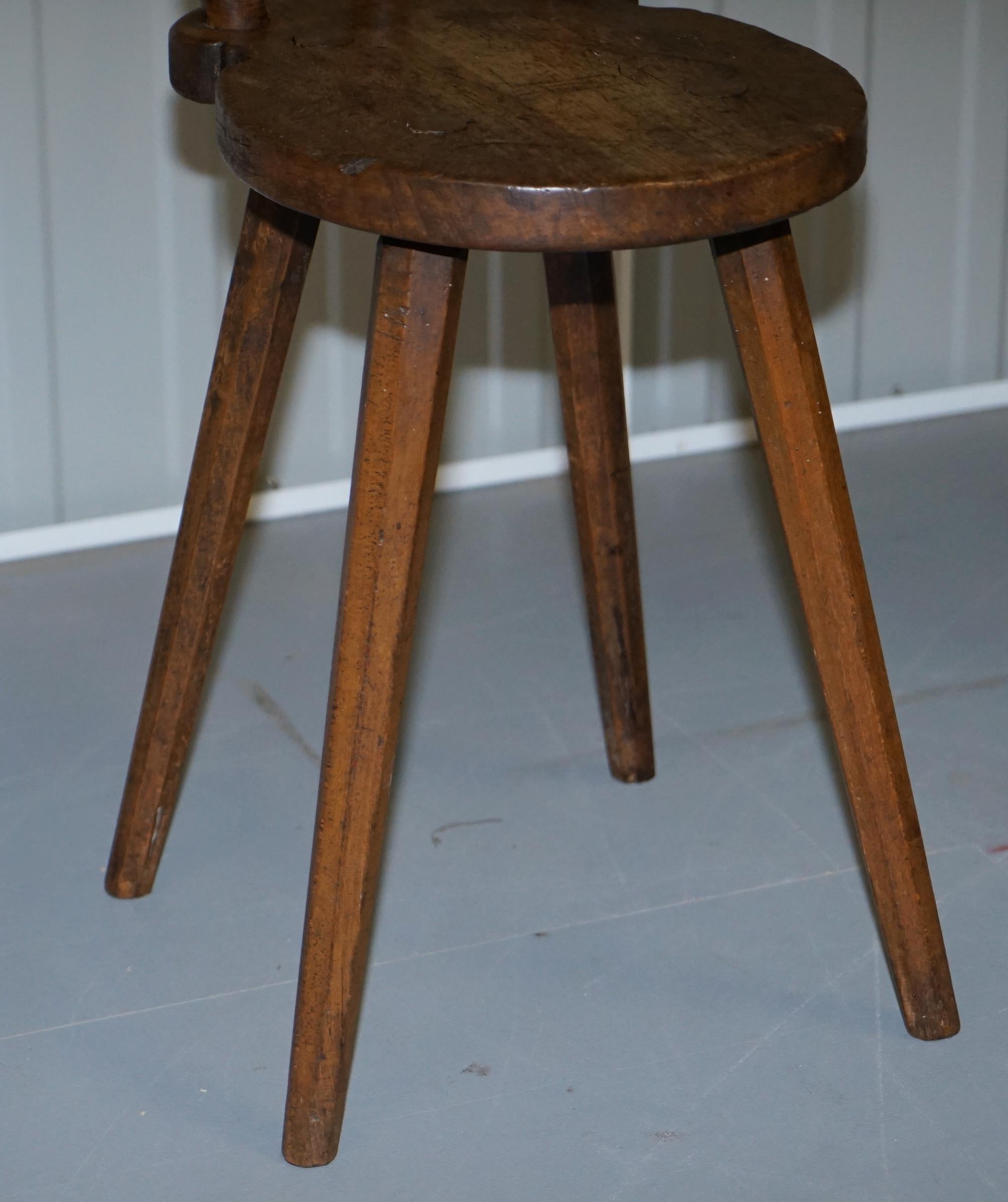 Late 18th Century Pair of circa 1780 Country House Pine Chairs Stunning Patina Table Available