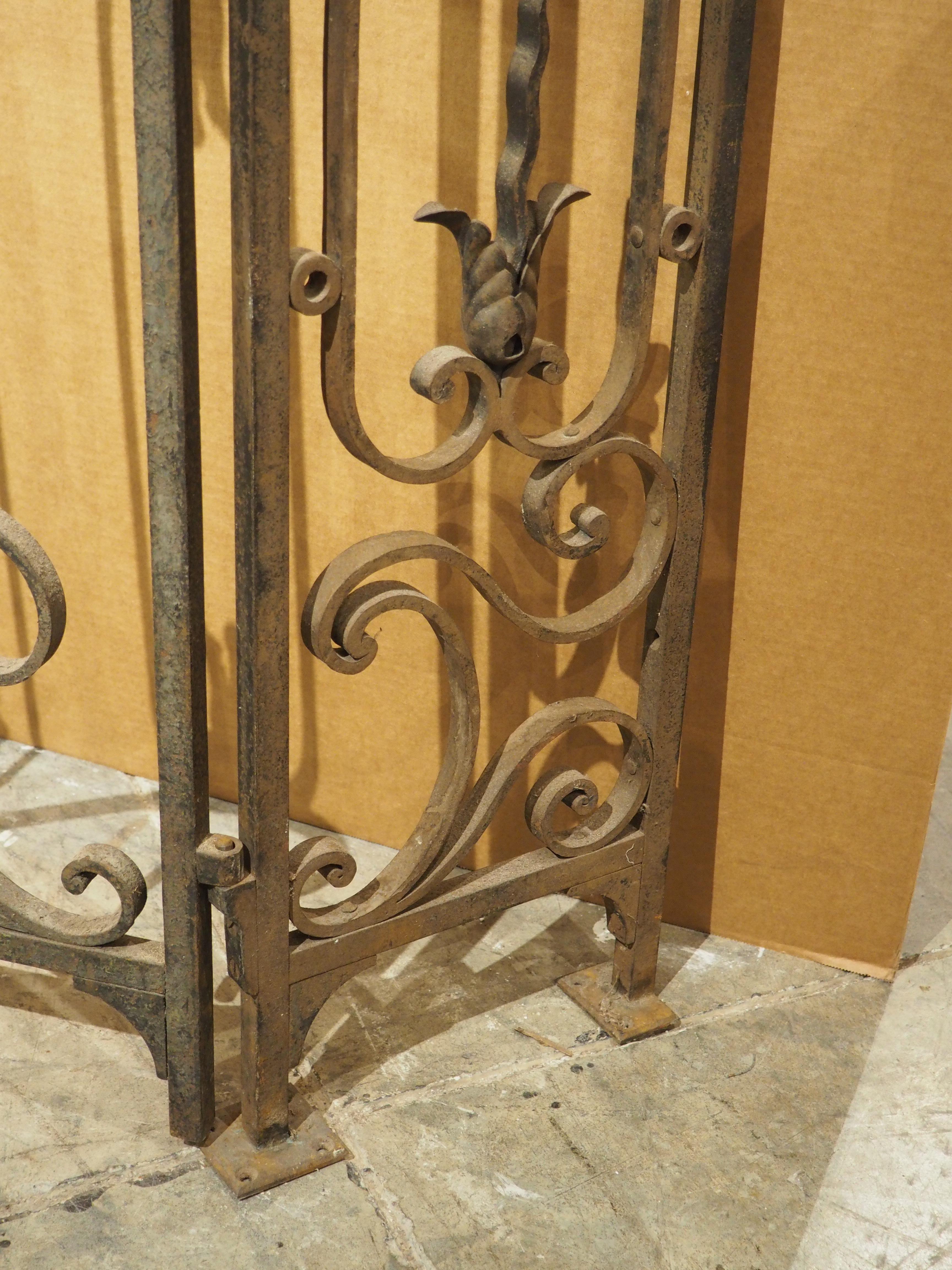 Pair of Circa 1800 French Wrought Iron and Tole Gates 6