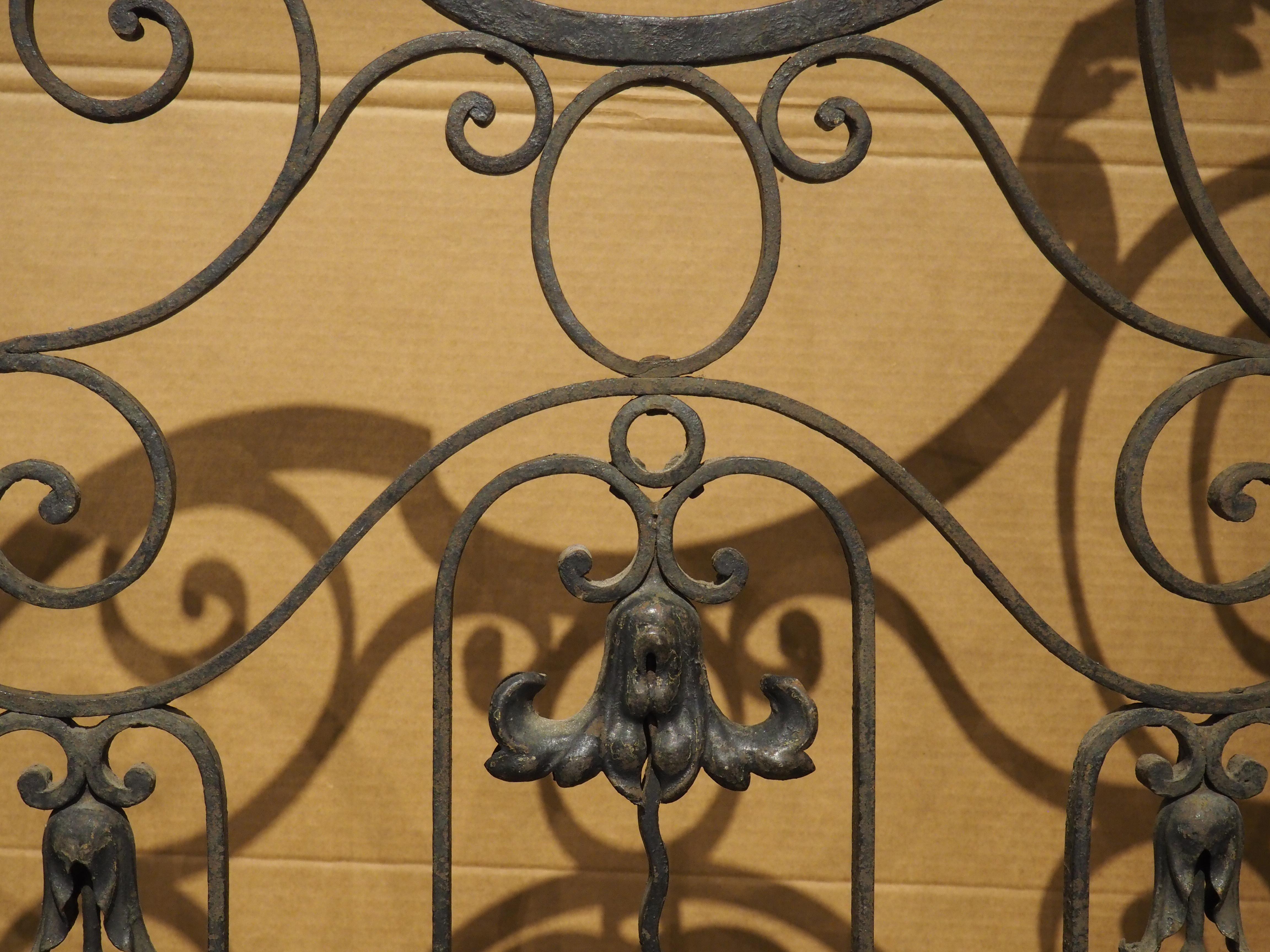 Pair of Circa 1800 French Wrought Iron and Tole Gates 8