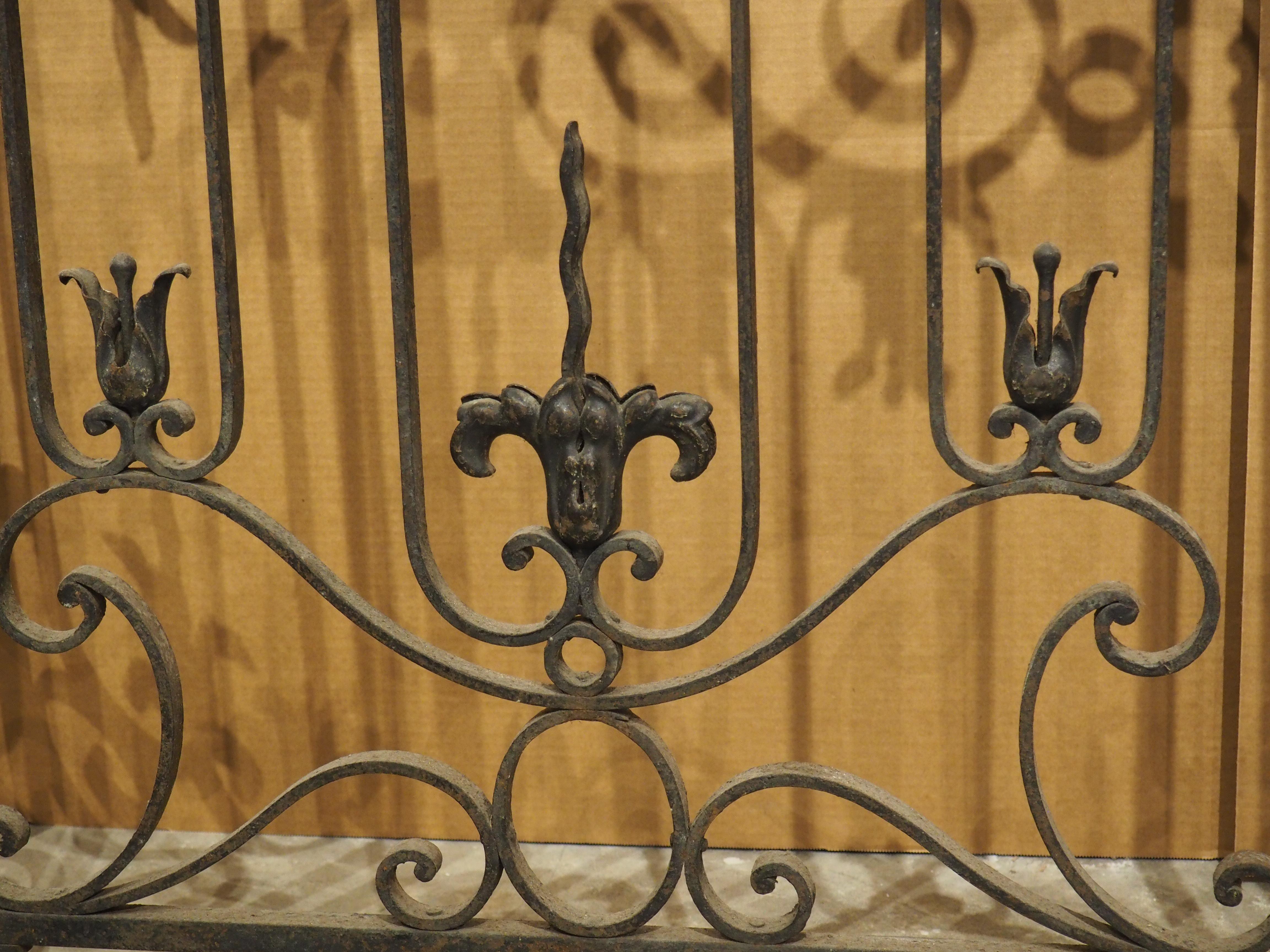 Pair of Circa 1800 French Wrought Iron and Tole Gates 9