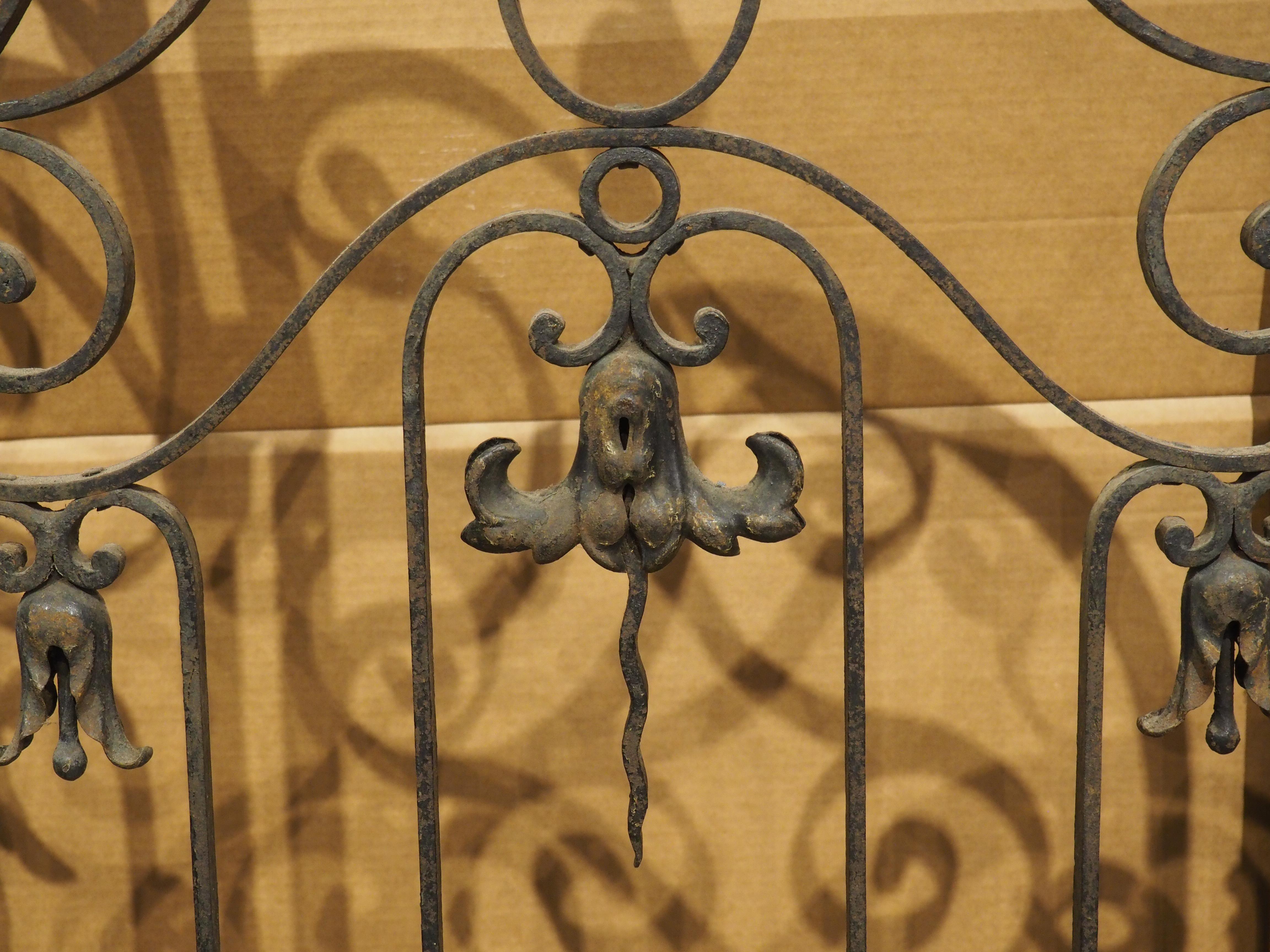 Pair of Circa 1800 French Wrought Iron and Tole Gates 10