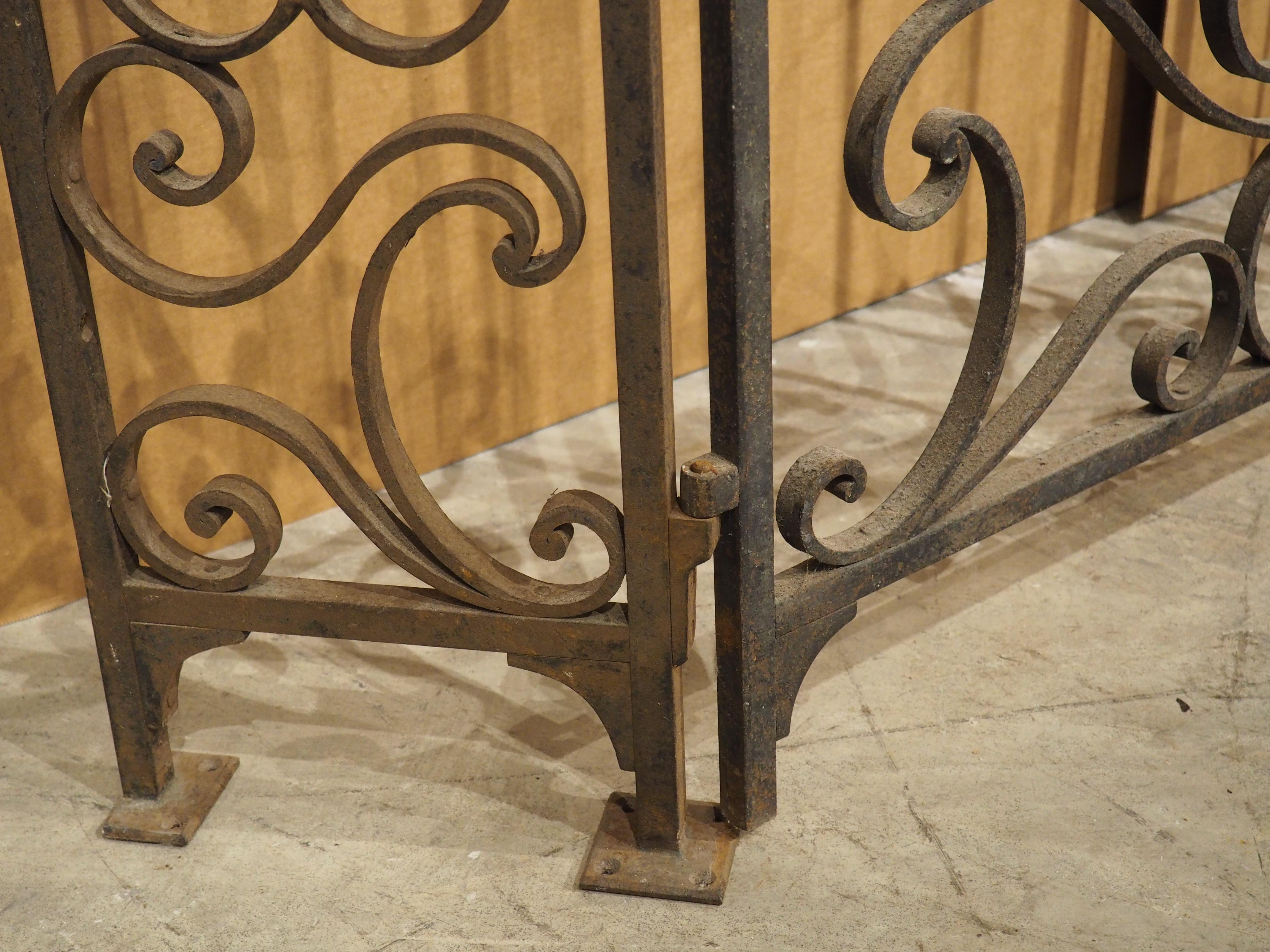 Metal Pair of Circa 1800 French Wrought Iron and Tole Gates