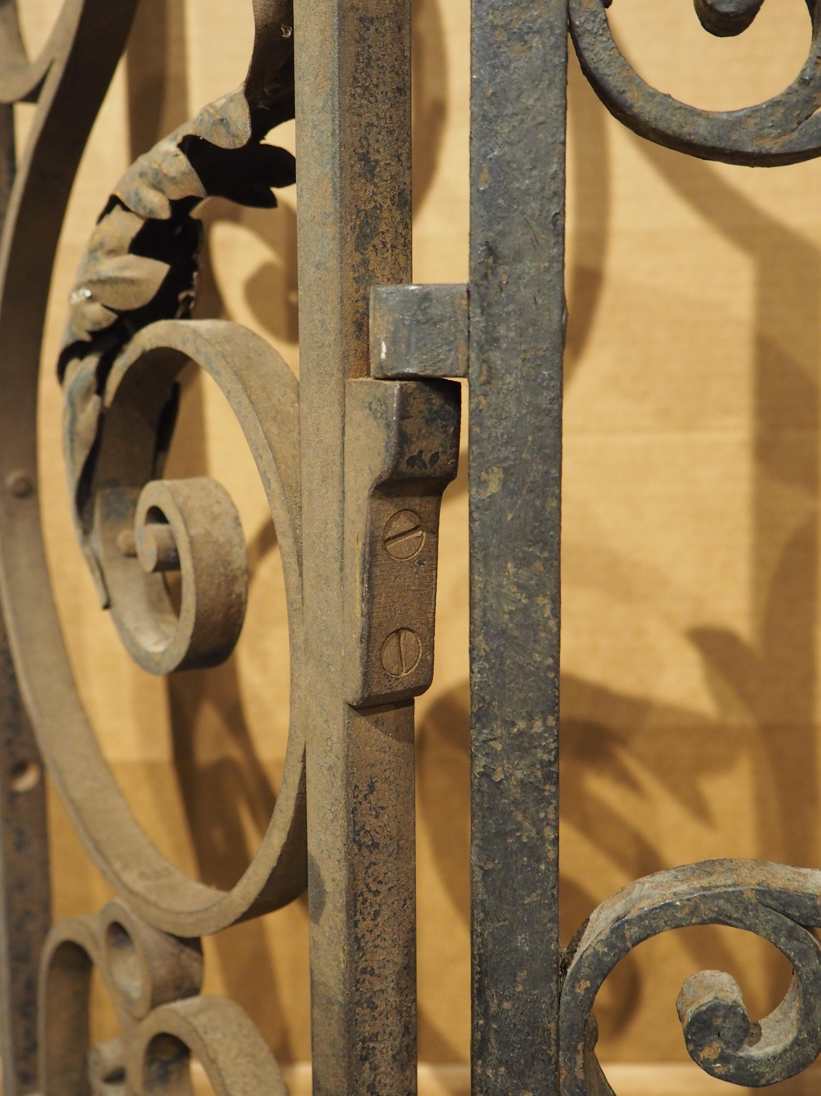 Pair of Circa 1800 French Wrought Iron and Tole Gates 2