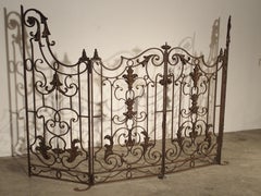 Pair of circa 1800 French Wrought Iron Gates