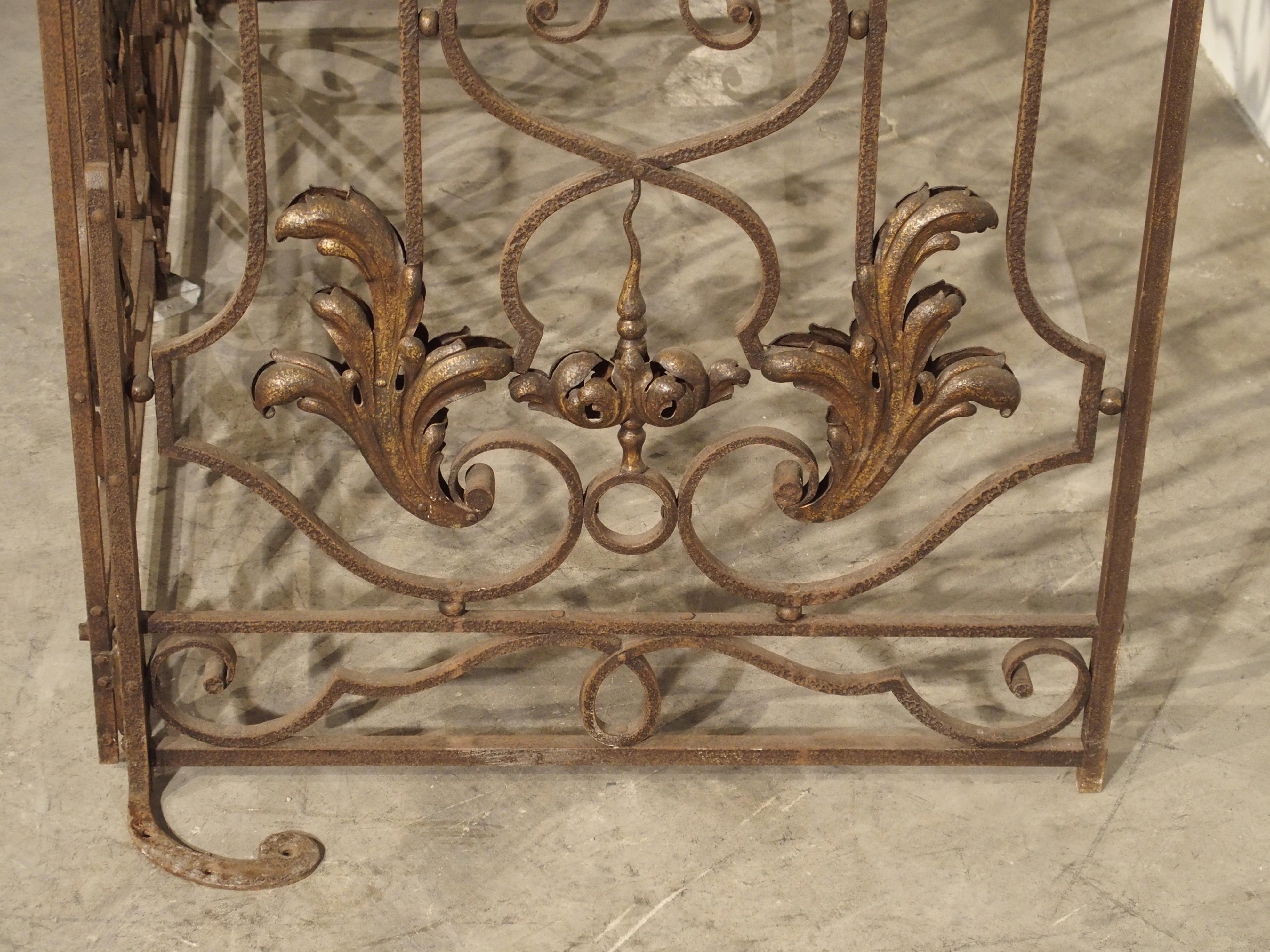 Pair of circa 1800 French Wrought Iron Gates 12