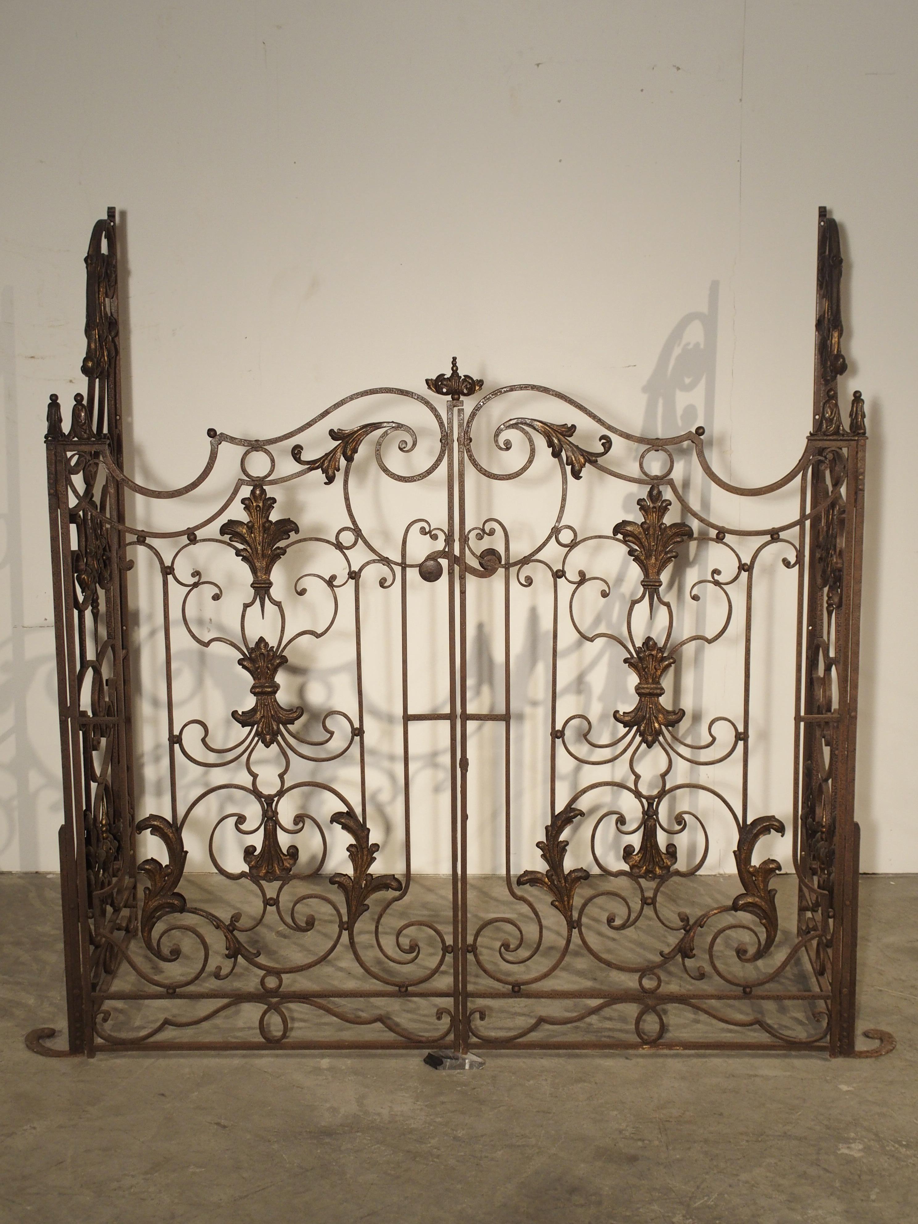 Gilt Pair of circa 1800 French Wrought Iron Gates