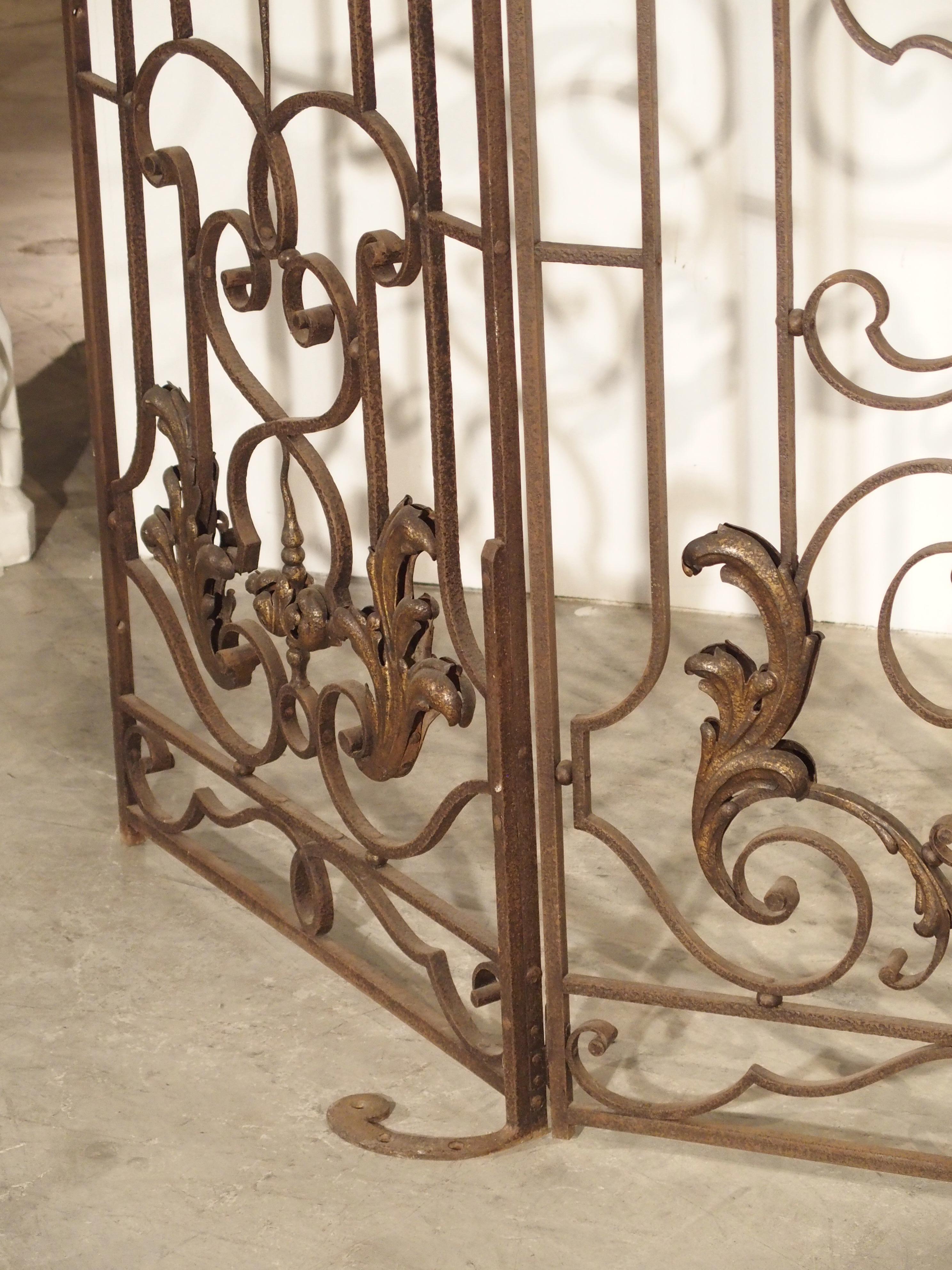 Pair of circa 1800 French Wrought Iron Gates In Good Condition In Dallas, TX