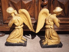Pair of Circa 1800 Giltwood Angels from Italy