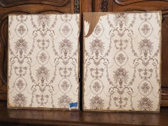 Pair of Circa 1850 Carved and Painted Walnut Portrait Panels from Spain