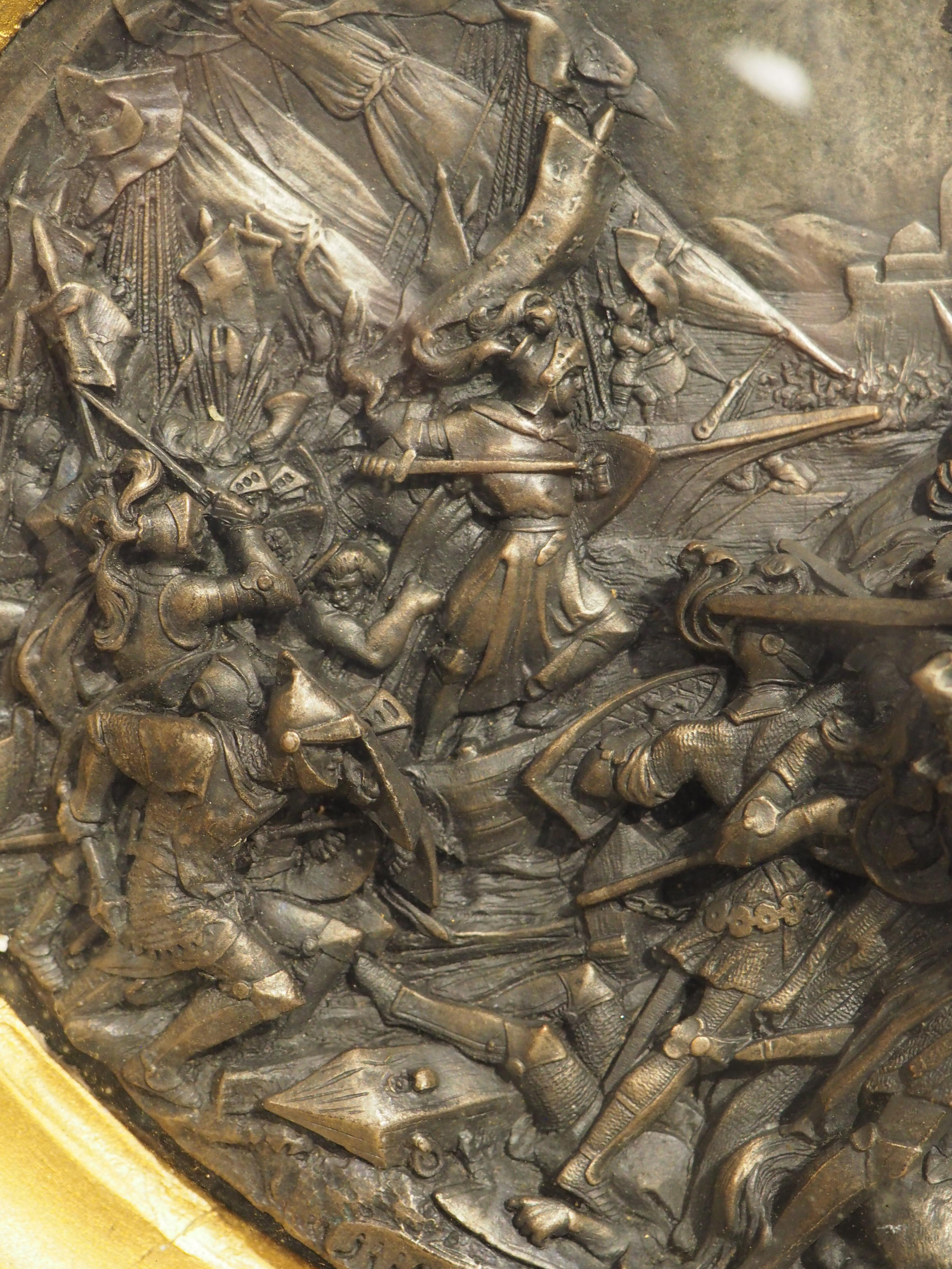 Pair of Circa 1850 French Elliptical Reliefs, Scenes from the Life of St. Louis For Sale 5