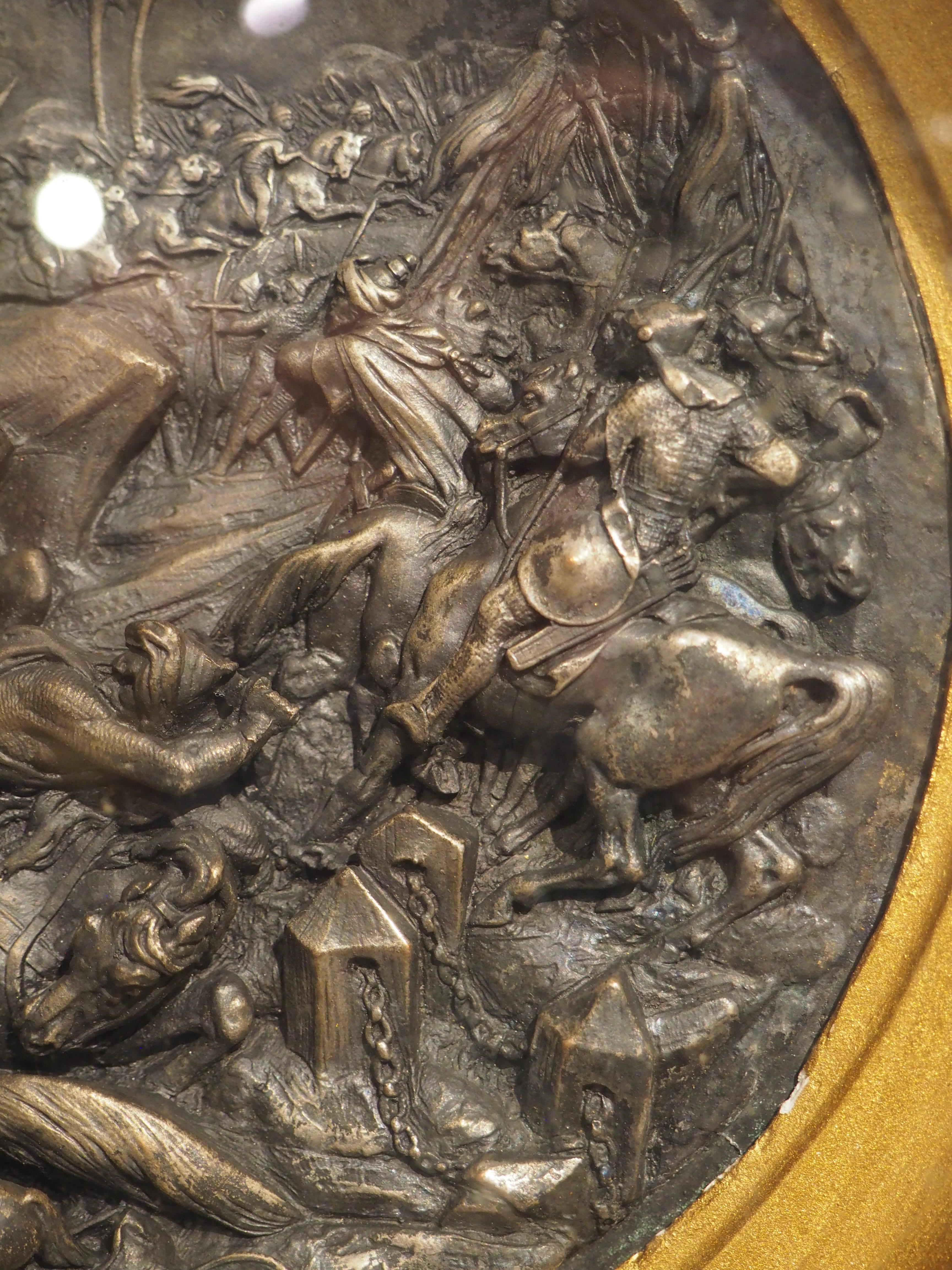 Pair of Circa 1850 French Elliptical Reliefs, Scenes from the Life of St. Louis For Sale 8