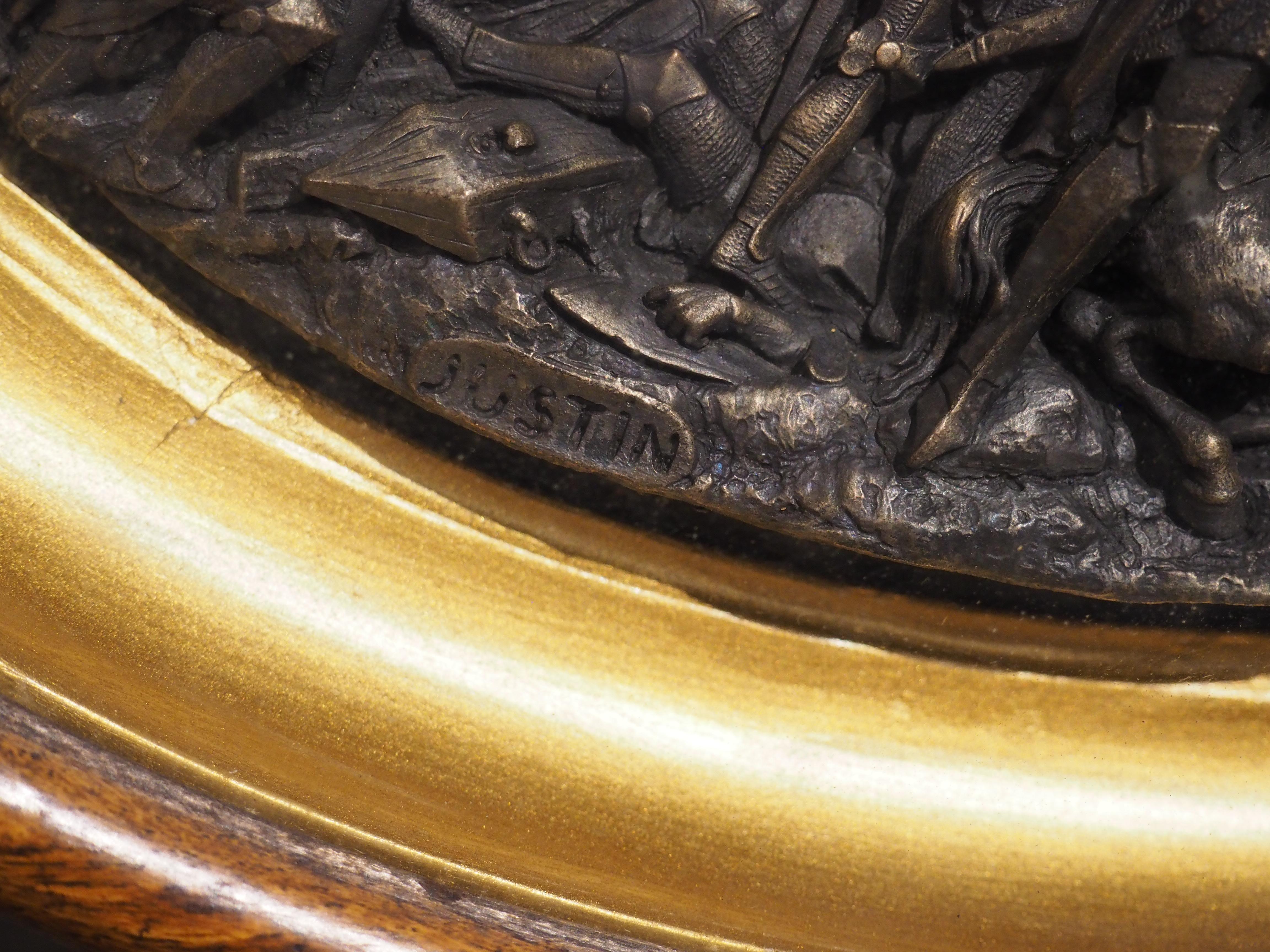 Pair of Circa 1850 French Elliptical Reliefs, Scenes from the Life of St. Louis For Sale 13