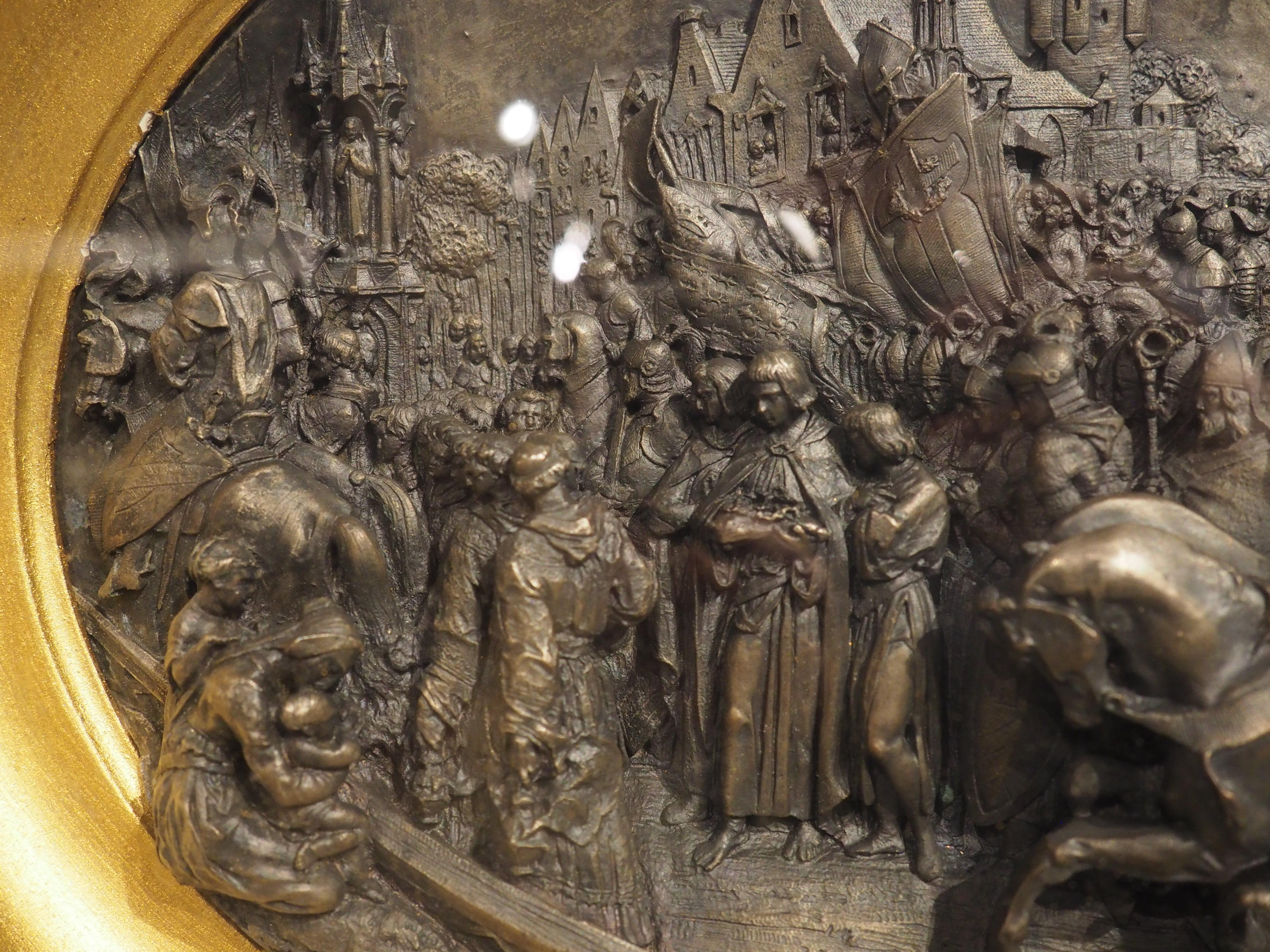 19th Century Pair of Circa 1850 French Elliptical Reliefs, Scenes from the Life of St. Louis For Sale