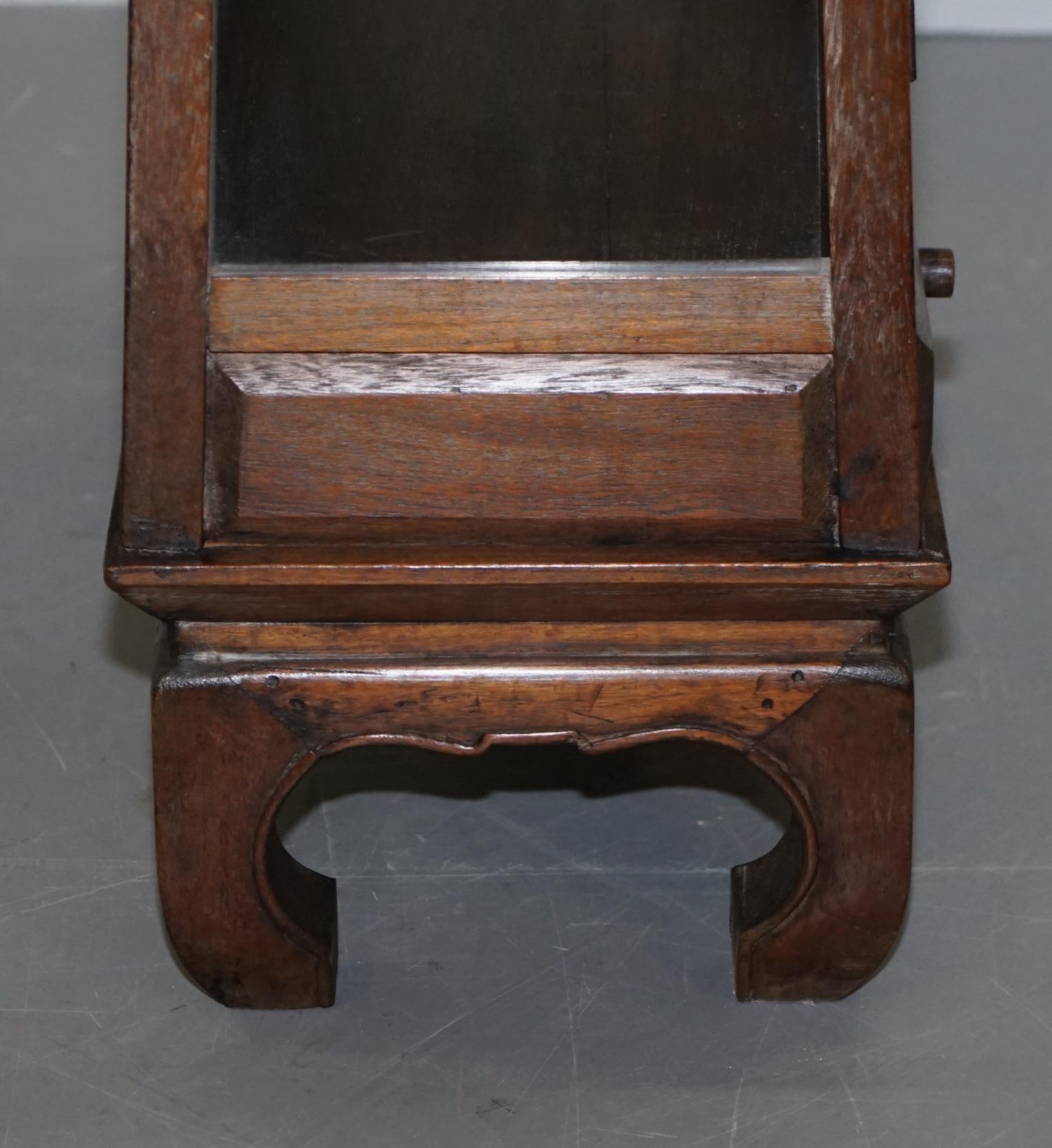 Pair of circa 1900 Chinese Temple Alter Style Glazed Door Bookcases Sideboards 3