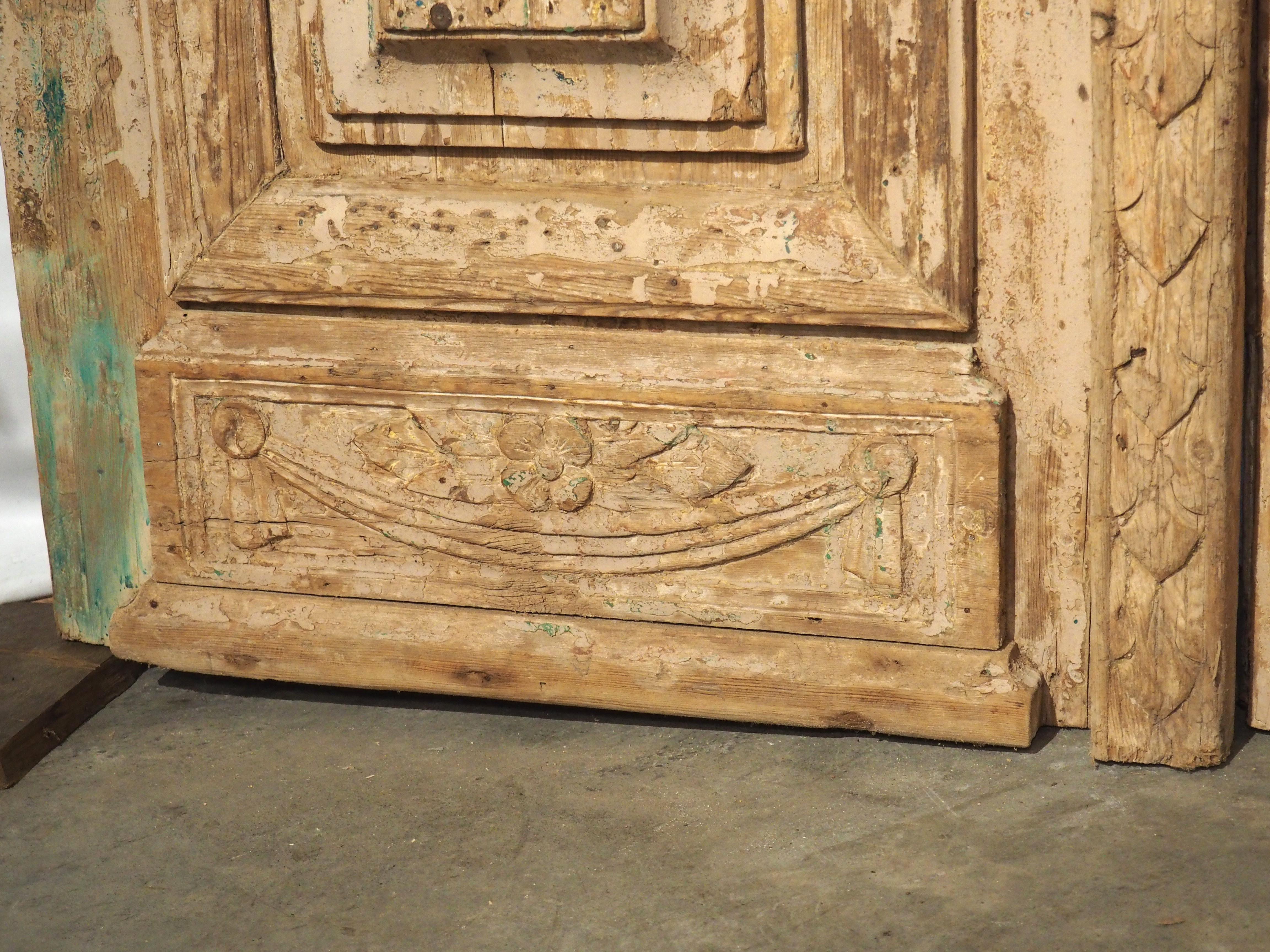 Paire de portes en bois et en fer Art nouveau français datant d'environ 1900 en vente 5