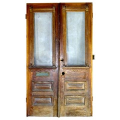 Pair of circa 1900 Solid Wood French Style Exterior Doors