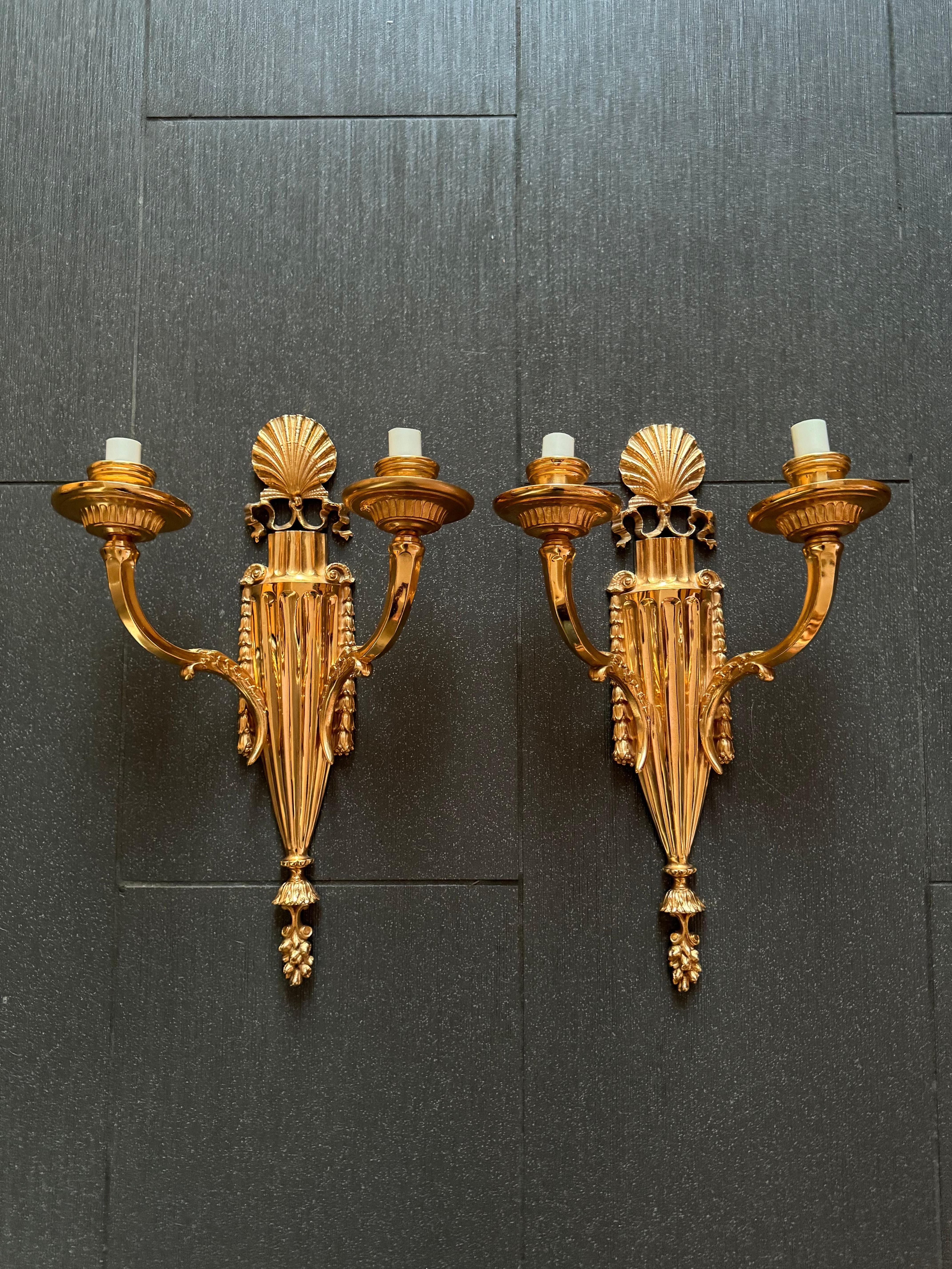 1900’s Caldwell 2 Lights Bronze Sconces For Sale 3