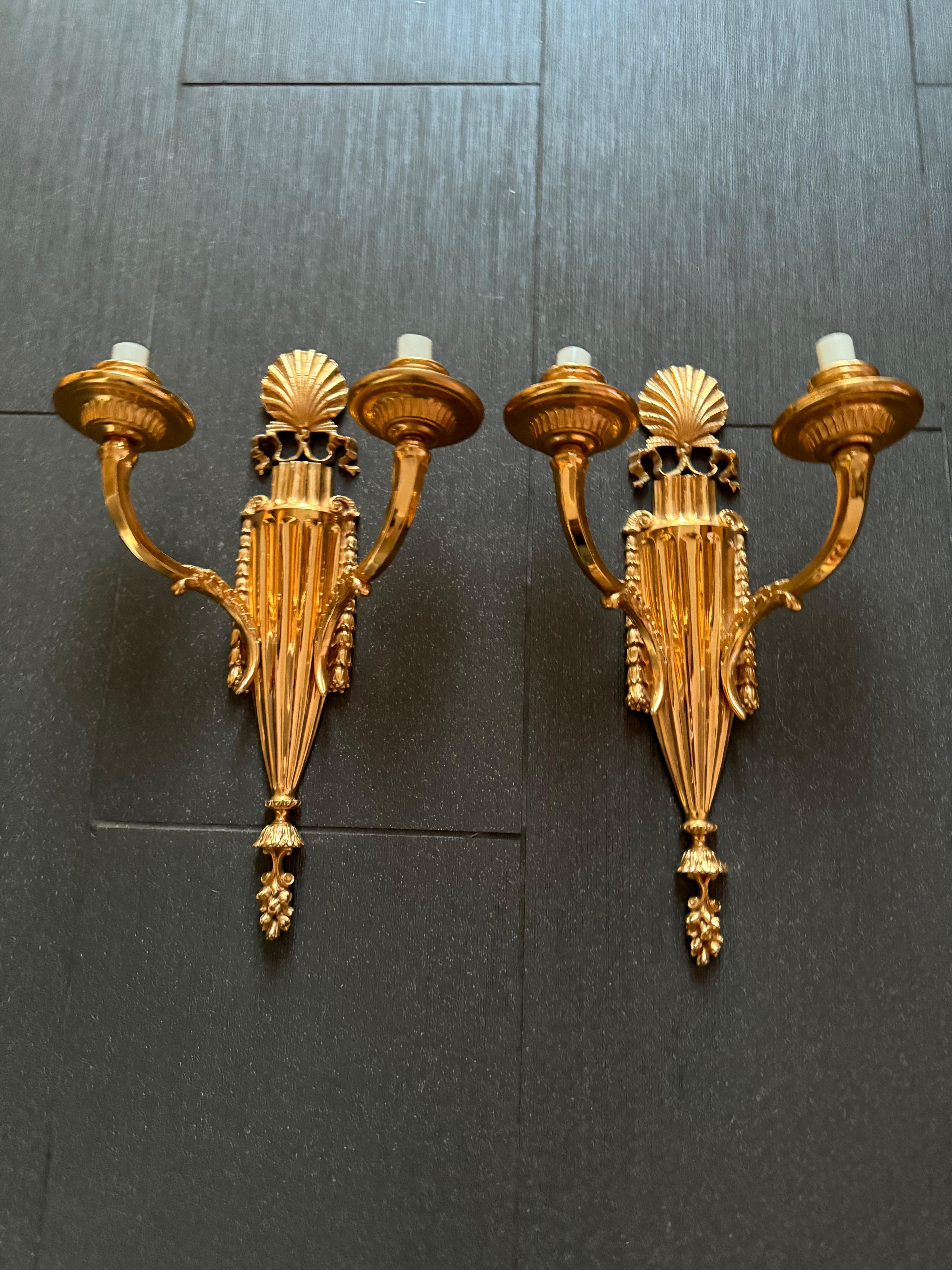 1900’s Caldwell 2 Lights Bronze Sconces For Sale 4