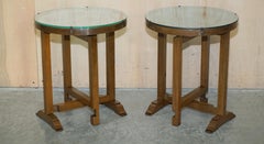 Pair of circa 1940 Chinese Export Chinoiserie Side End Wine Games Folding Tables
