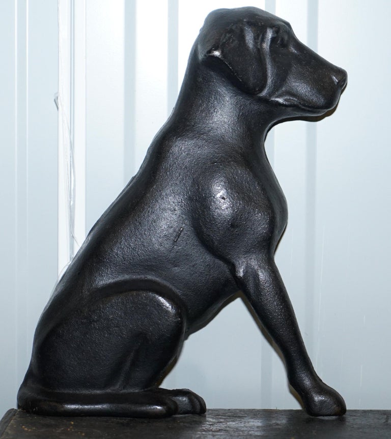 Pair of circa 1950 Fully Stamped Liberty Foundry St Louis Mo Labrador