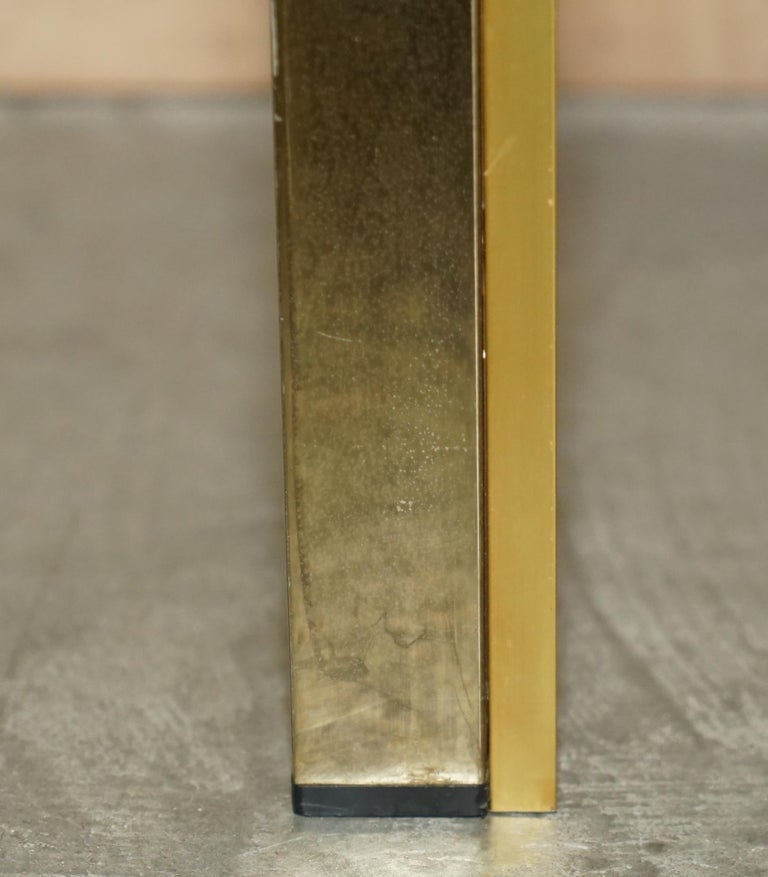 Pair of circa 1950's Mid-Century Modern Brass and Glass Side Tables ...