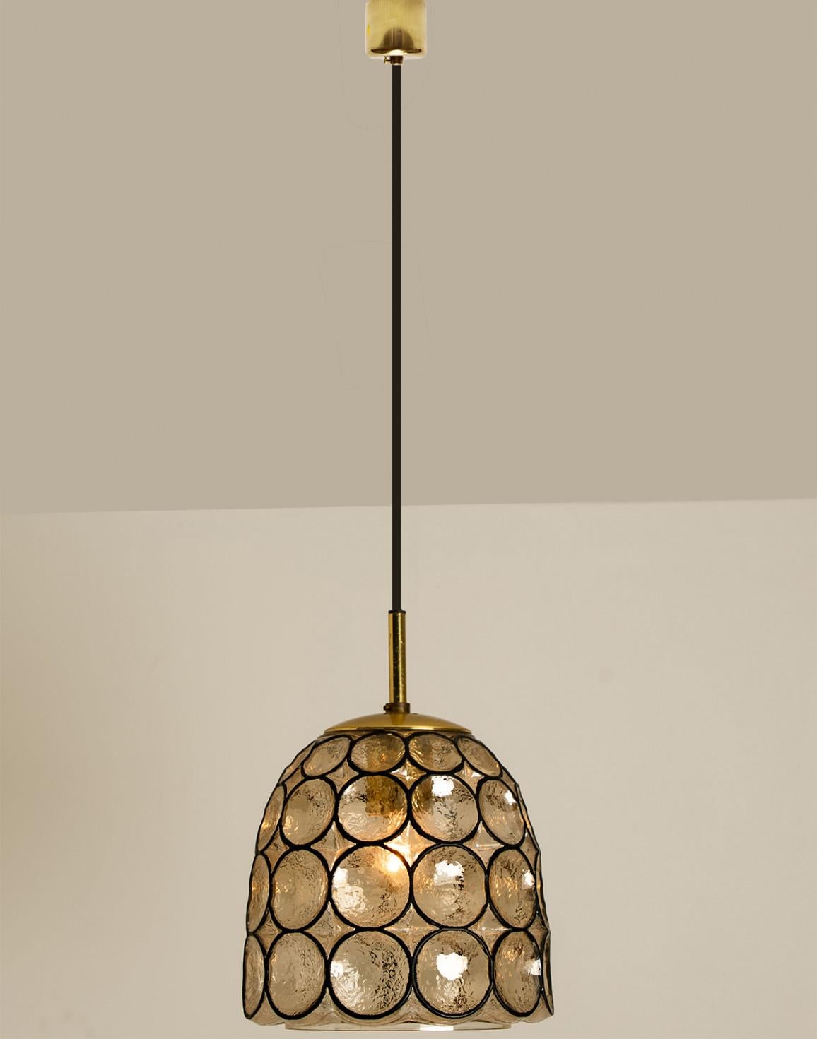 Pair of Circle Iron and Bubble Glass Chandelier, Limburg, 1970s For Sale 5