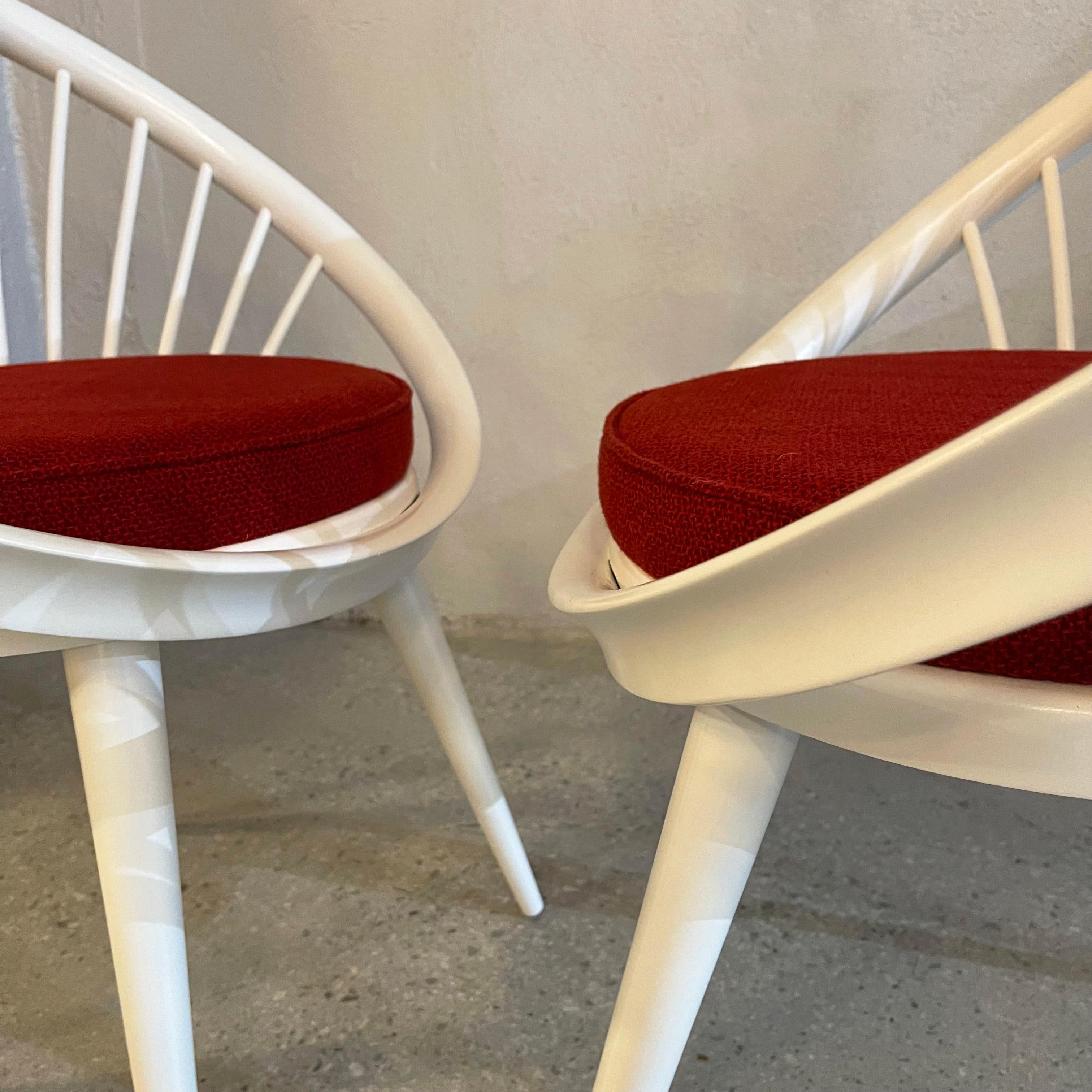  Pair Of Circle Lounge Chairs By Yngve Ekström For Swedese, Sweden For Sale 2