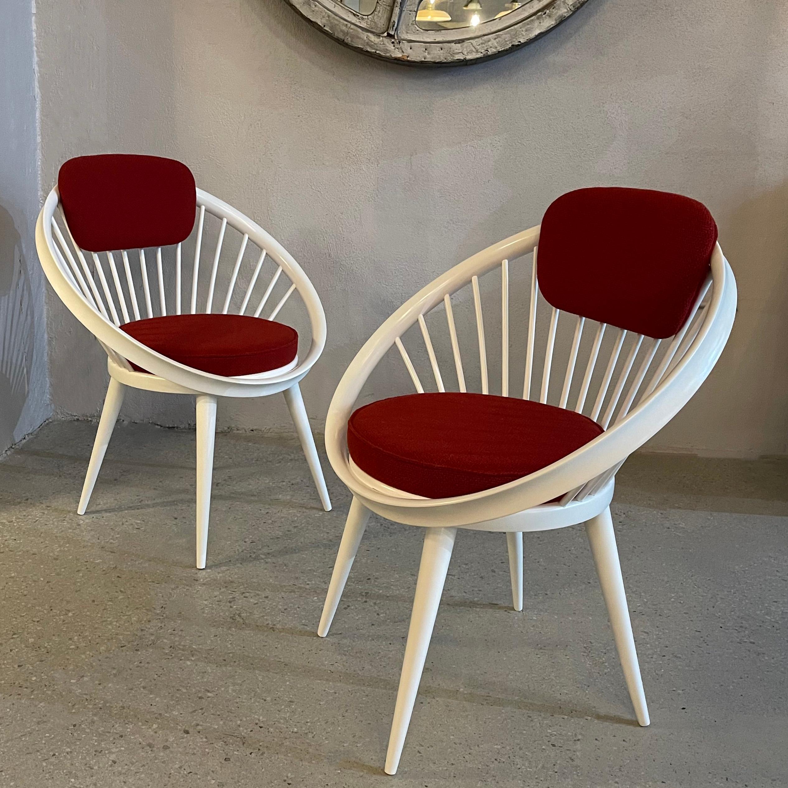 Swedish  Pair Of Circle Lounge Chairs By Yngve Ekström For Swedese, Sweden For Sale